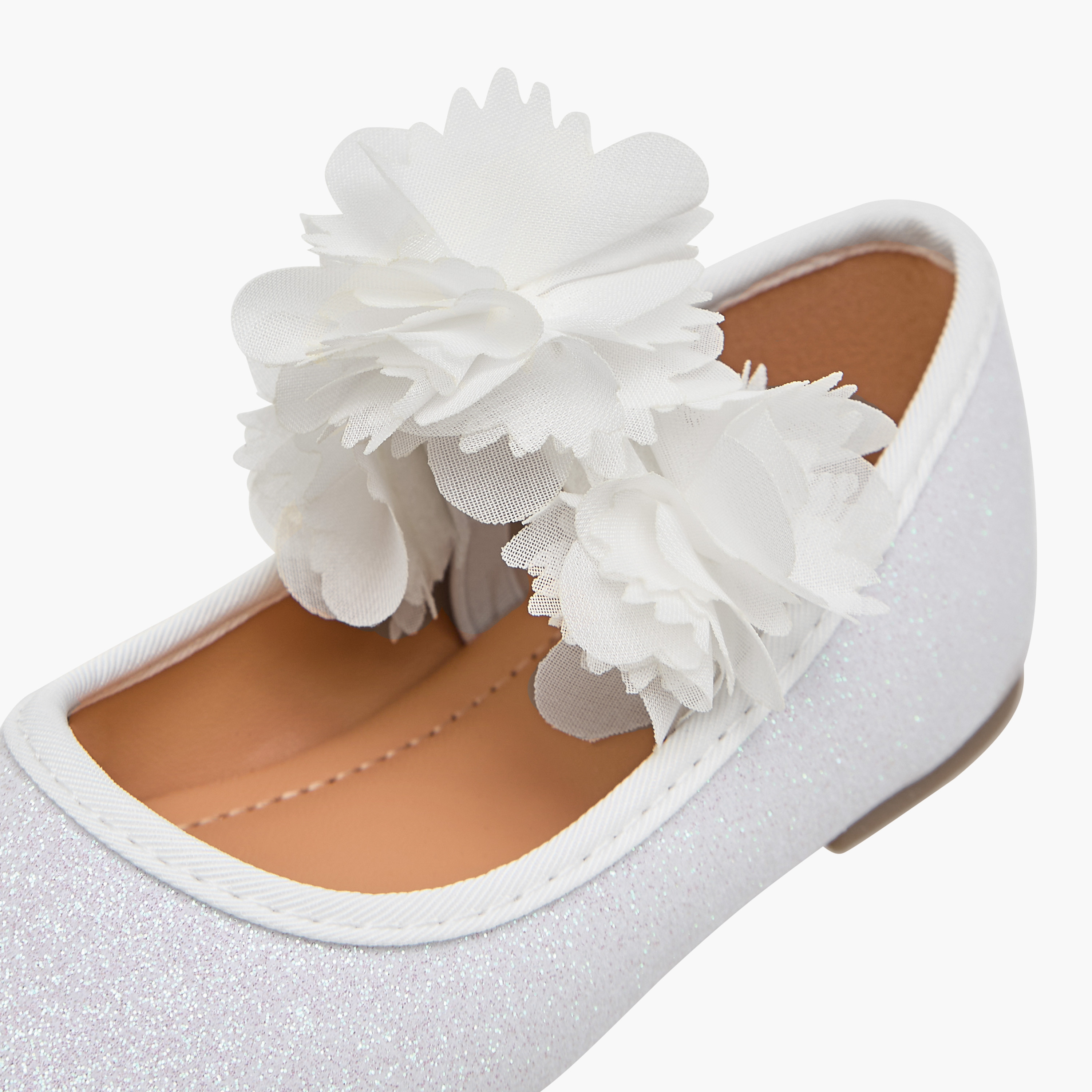 Flora Bella Embellished Ballerina Shoes with Elasticated Strap-girls-shoes-maryjanes-image-6