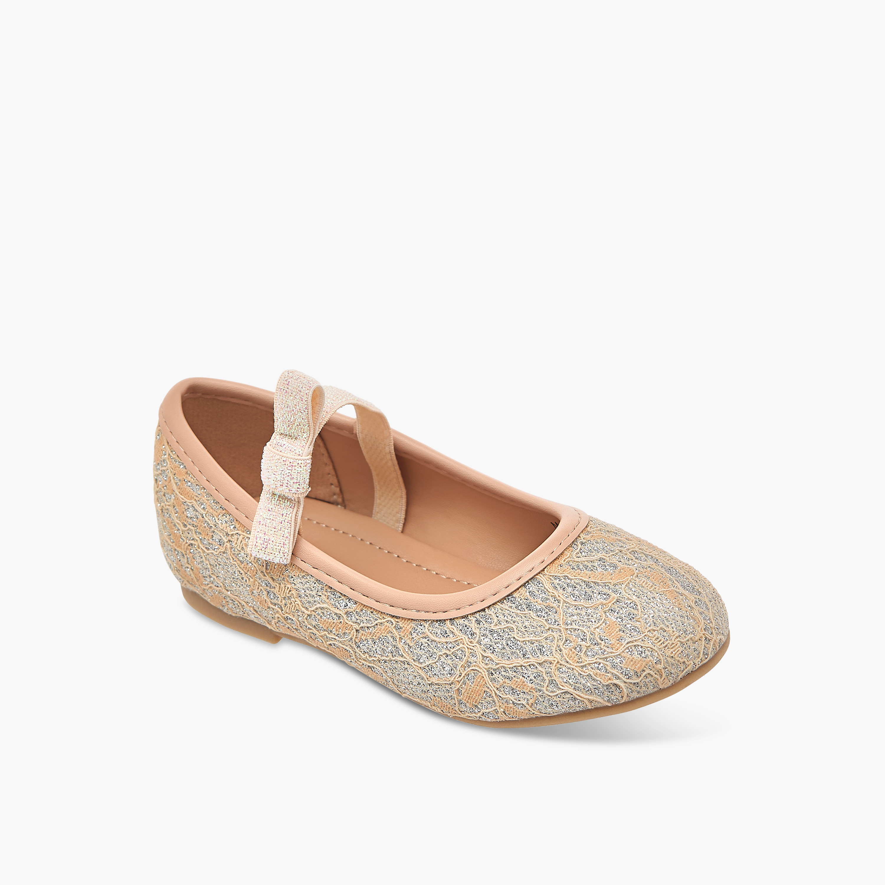 حذاء باليرينا بارز الملمس بحزام مطاطي من فلورا بيلا-girls-shoes-ballerinas-image-2