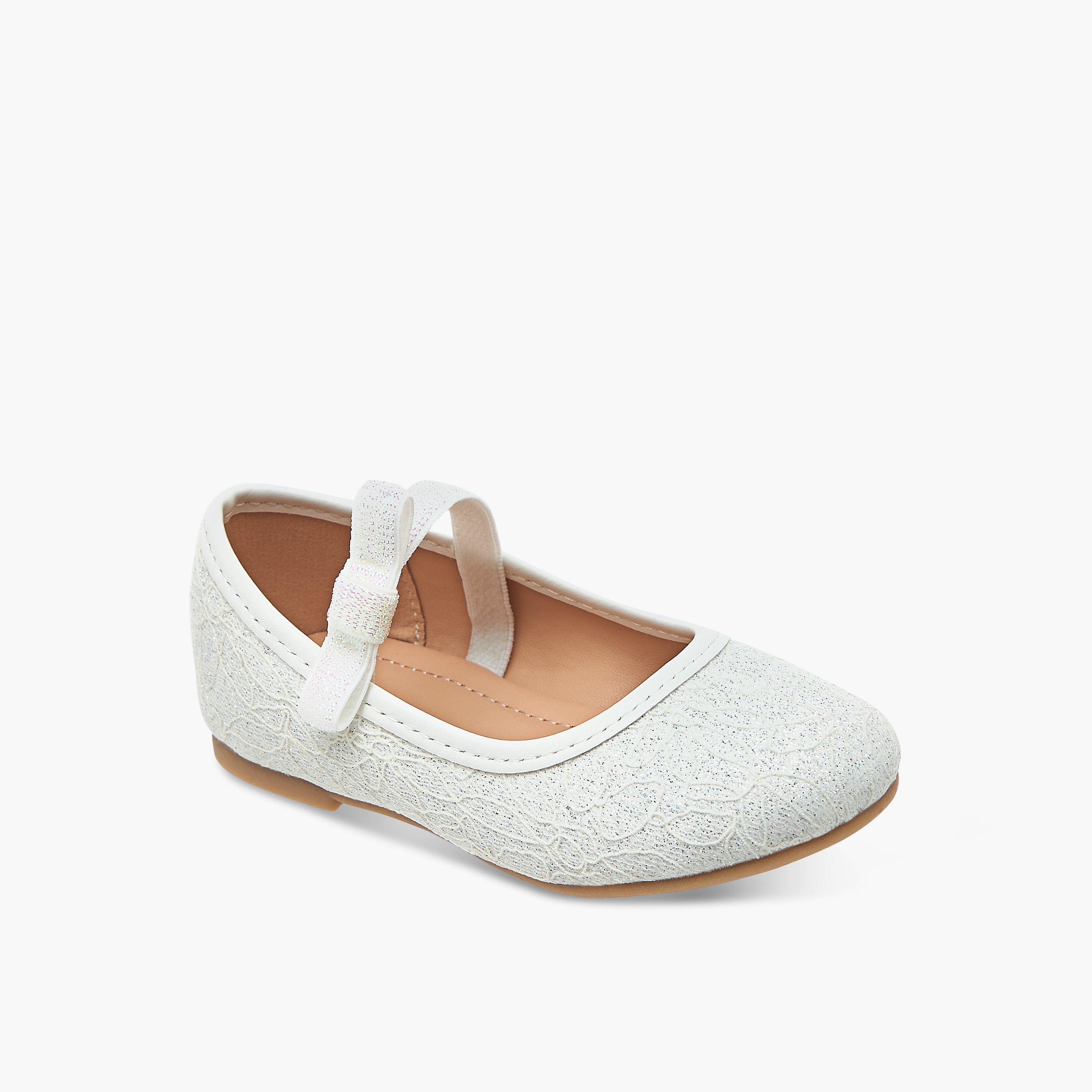 حذاء باليرينا بارز الملمس بحزام مطاطي من فلورا بيلا-girls-shoes-ballerinas-image-2