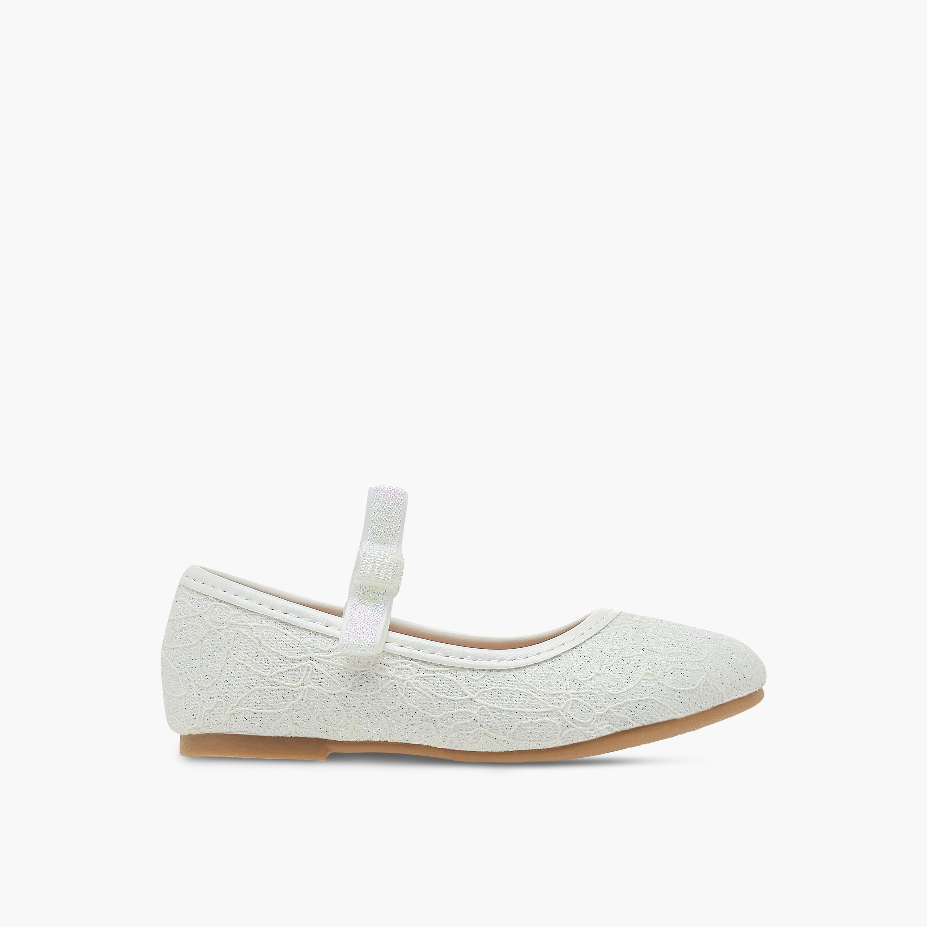 حذاء باليرينا بارز الملمس بحزام مطاطي من فلورا بيلا-girls-shoes-ballerinas-image-3