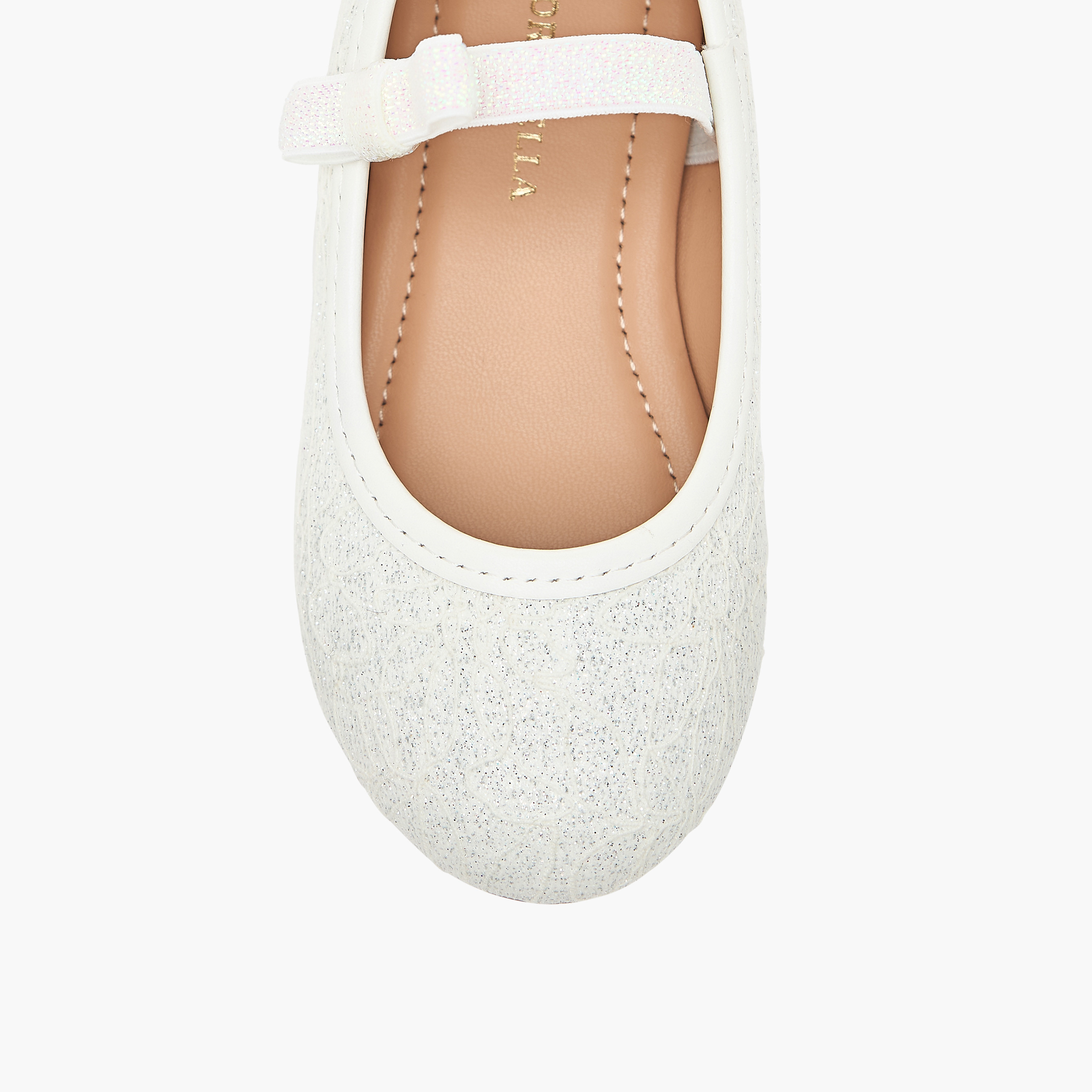 حذاء باليرينا بارز الملمس بحزام مطاطي من فلورا بيلا-girls-shoes-ballerinas-image-4