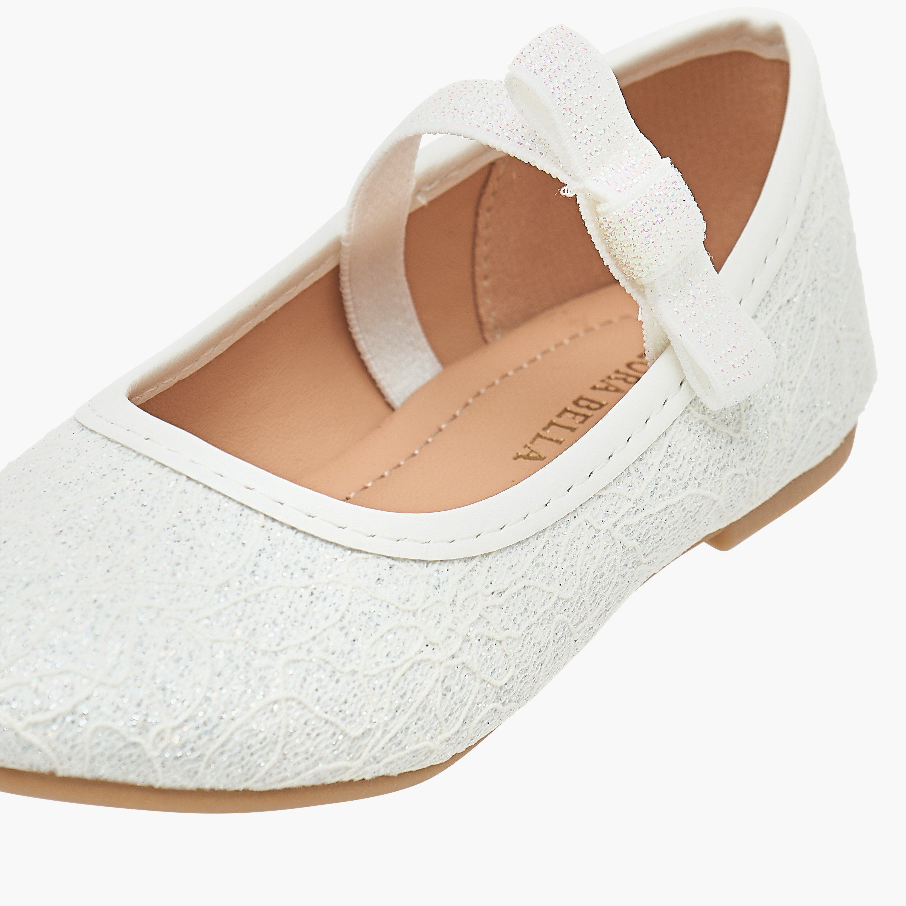 حذاء باليرينا بارز الملمس بحزام مطاطي من فلورا بيلا-girls-shoes-ballerinas-image-6