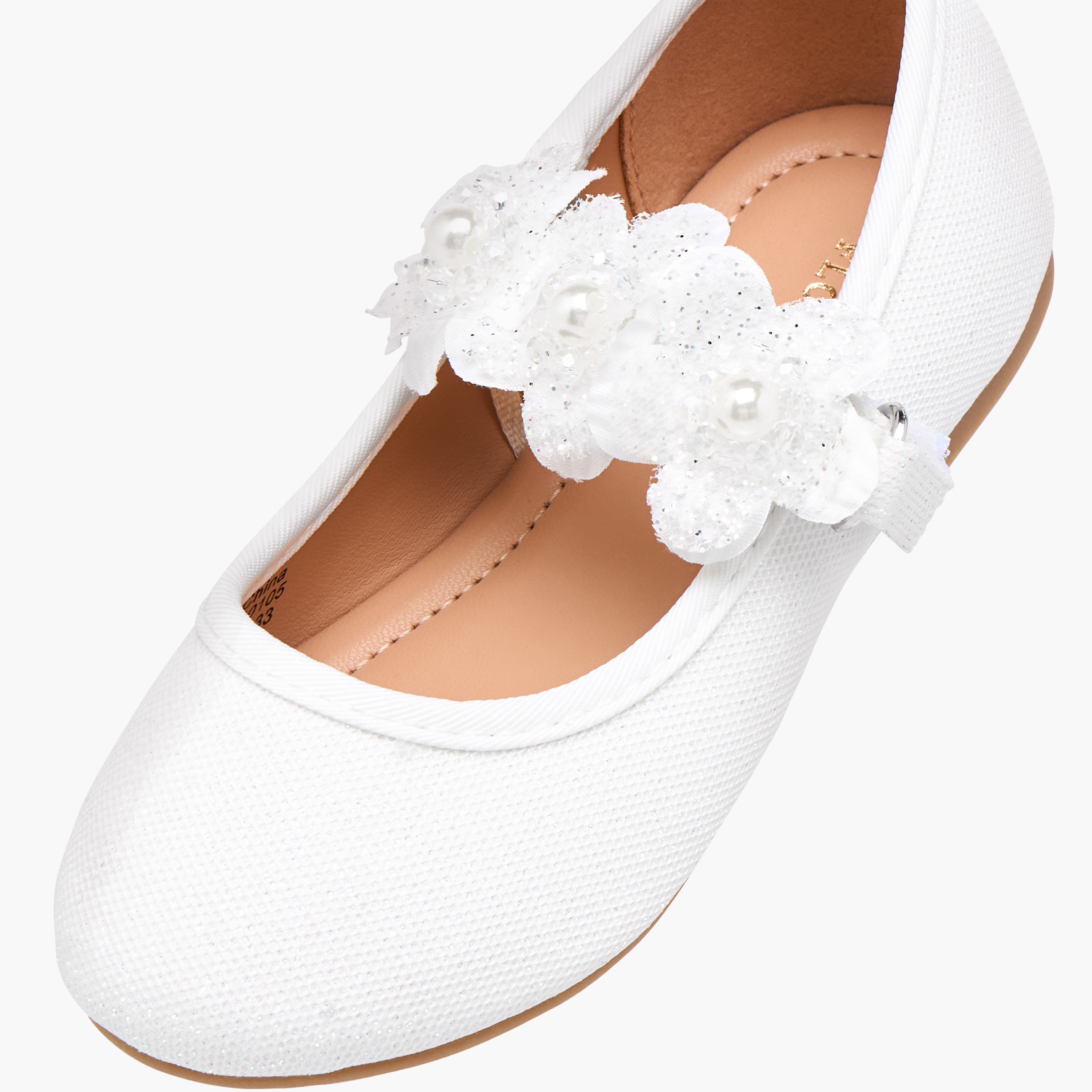 Flora Bella Floral Applique Ballerina Shoes with Hook and Loop Closure-girls-shoes-ballerinas-image-6