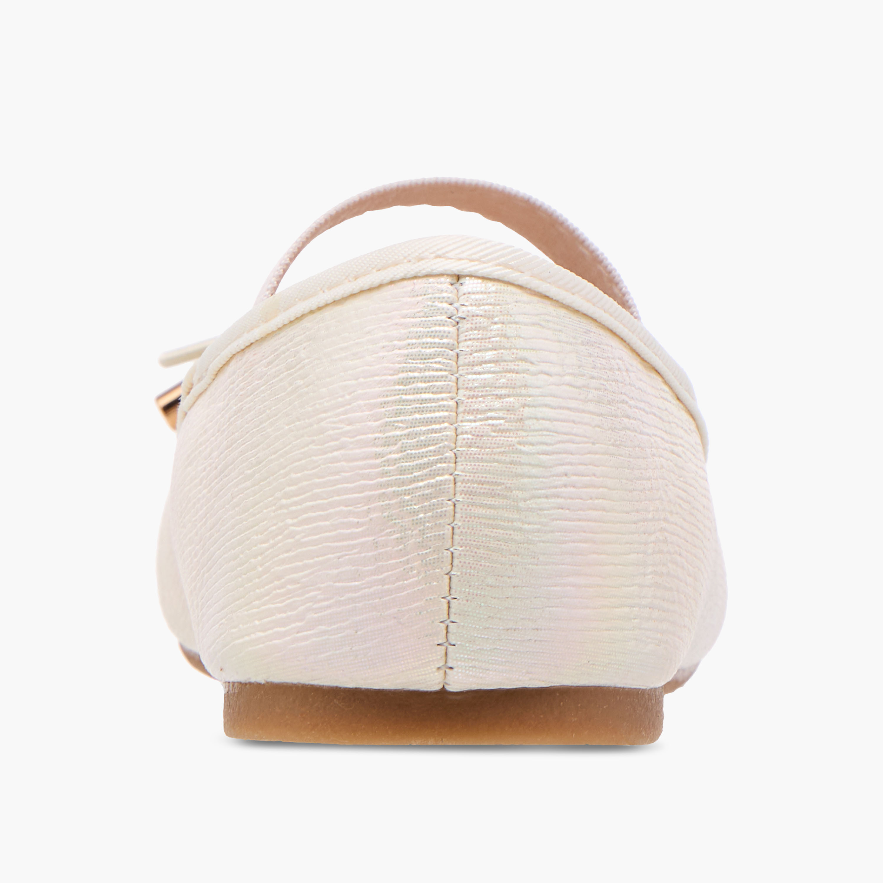 Flora Bella Bow Accent Ballerina Shoes with Elasticated Strap-girls-shoes-ballerinas-image-5
