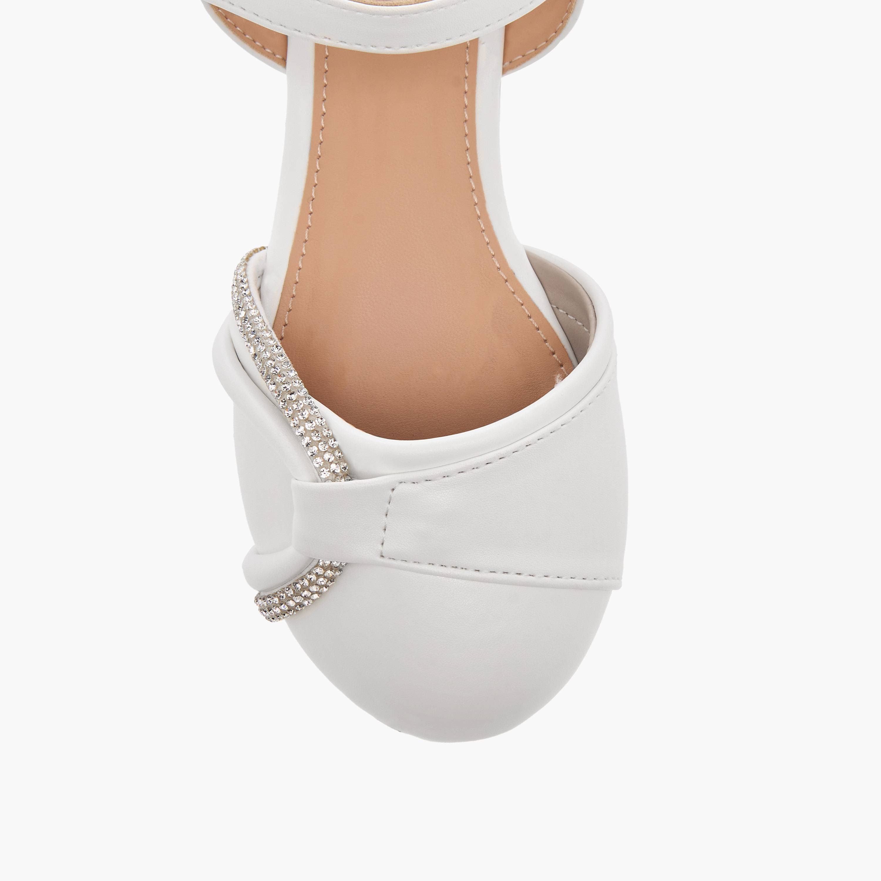 Flora Bella Embellished Strap Sandals with Hook and Loop Closure-girls-shoes-sandals-image-3