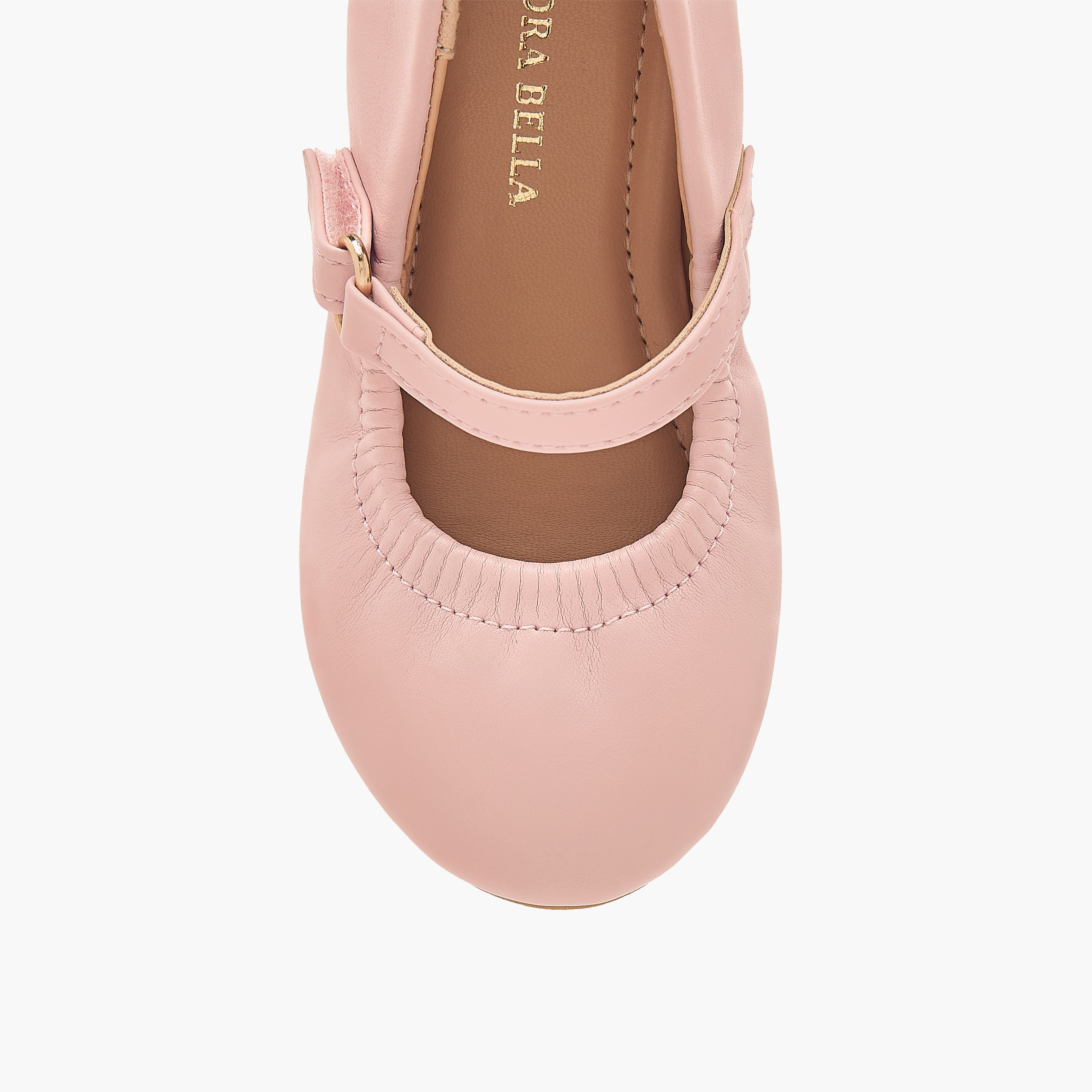 Flora Bella Solid Ballerina Shoes with Hook and Loop Closure-girls-shoes-maryjanes-image-4