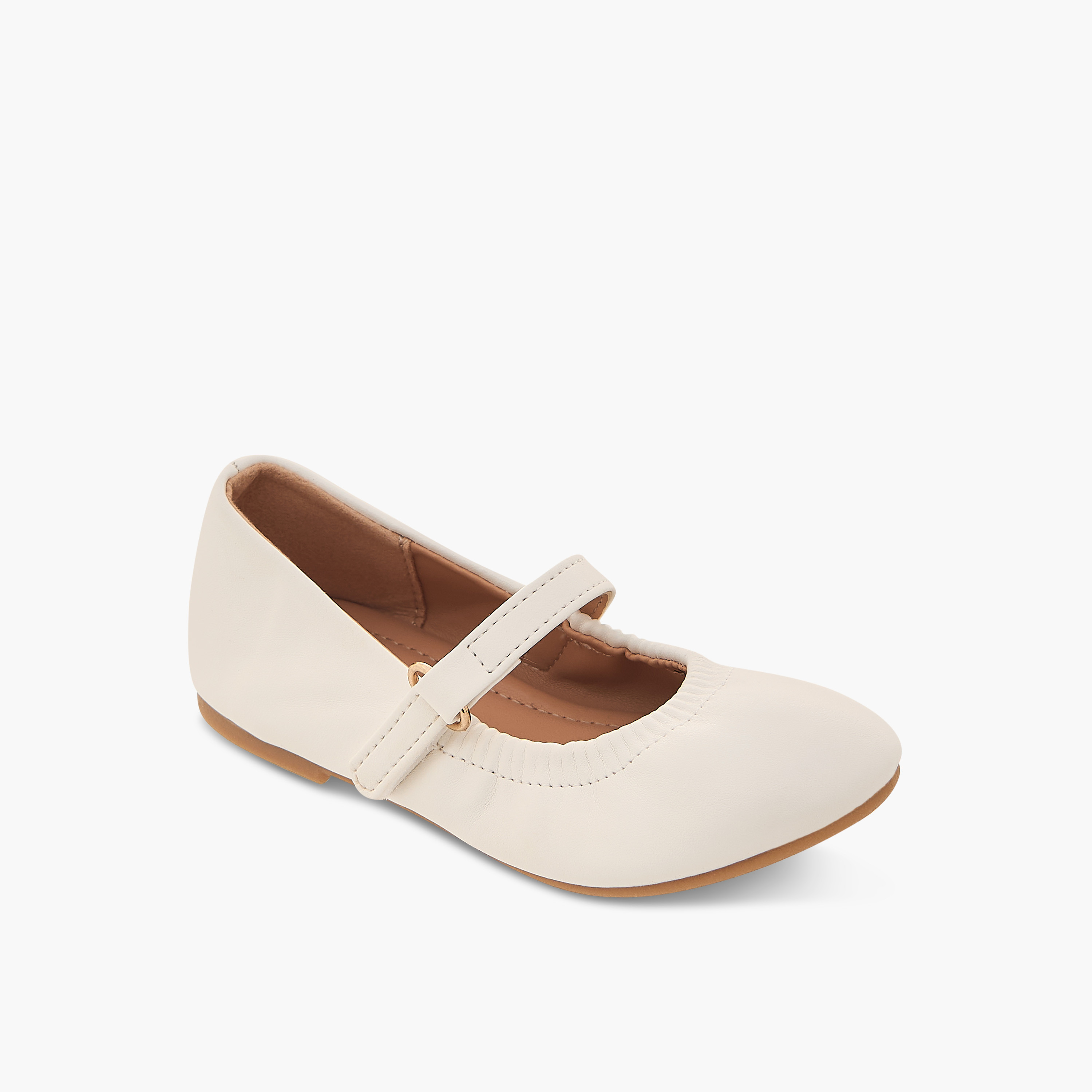 حذاء باليرينا سادة مع إغلاق بشريط إغلاق لاصق من فلورا بيلا-girls-shoes-maryjanes-image-2