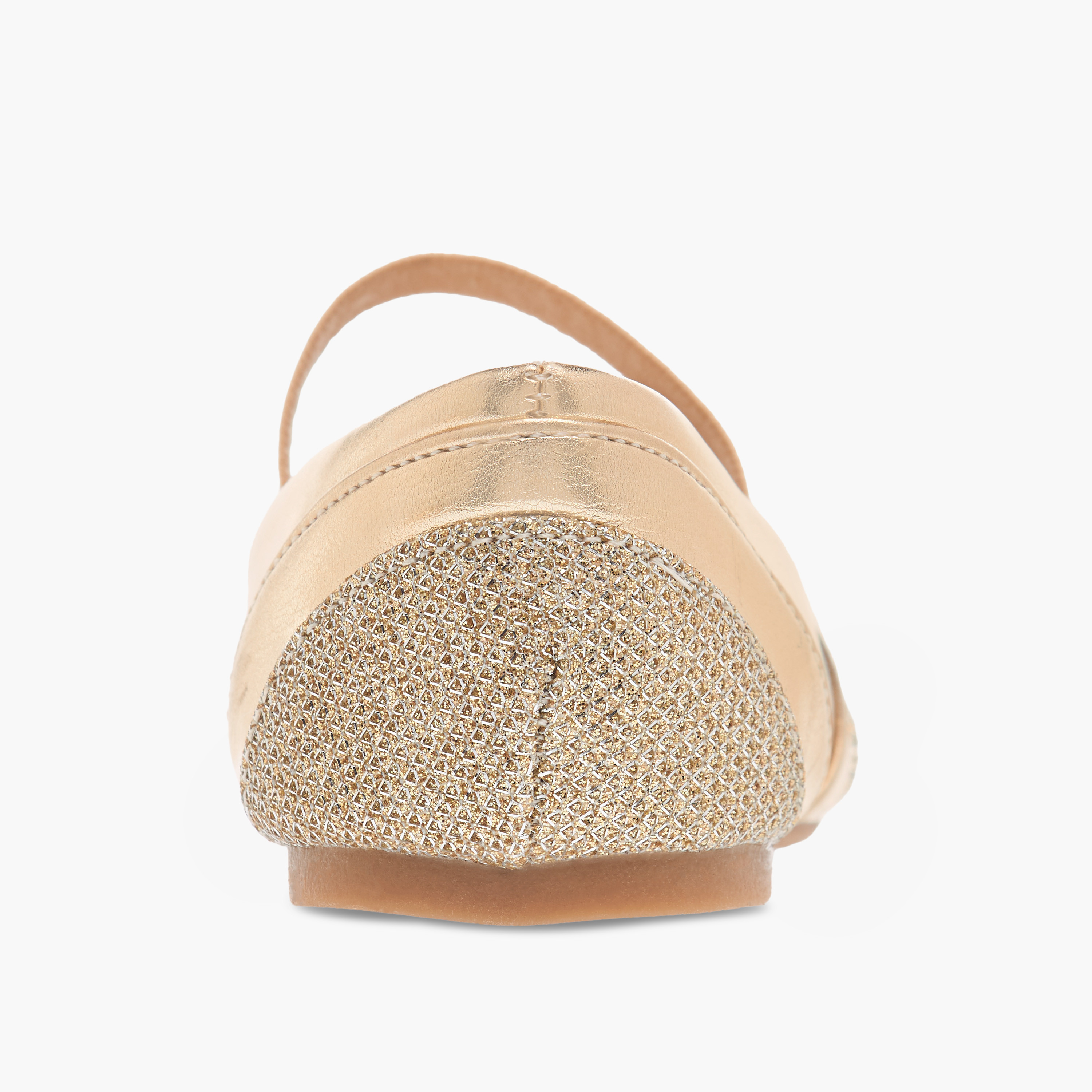 Flora Bella Textured Ballerina Shoes with Elasticated Strap-girls-shoes-ballerinas-image-5