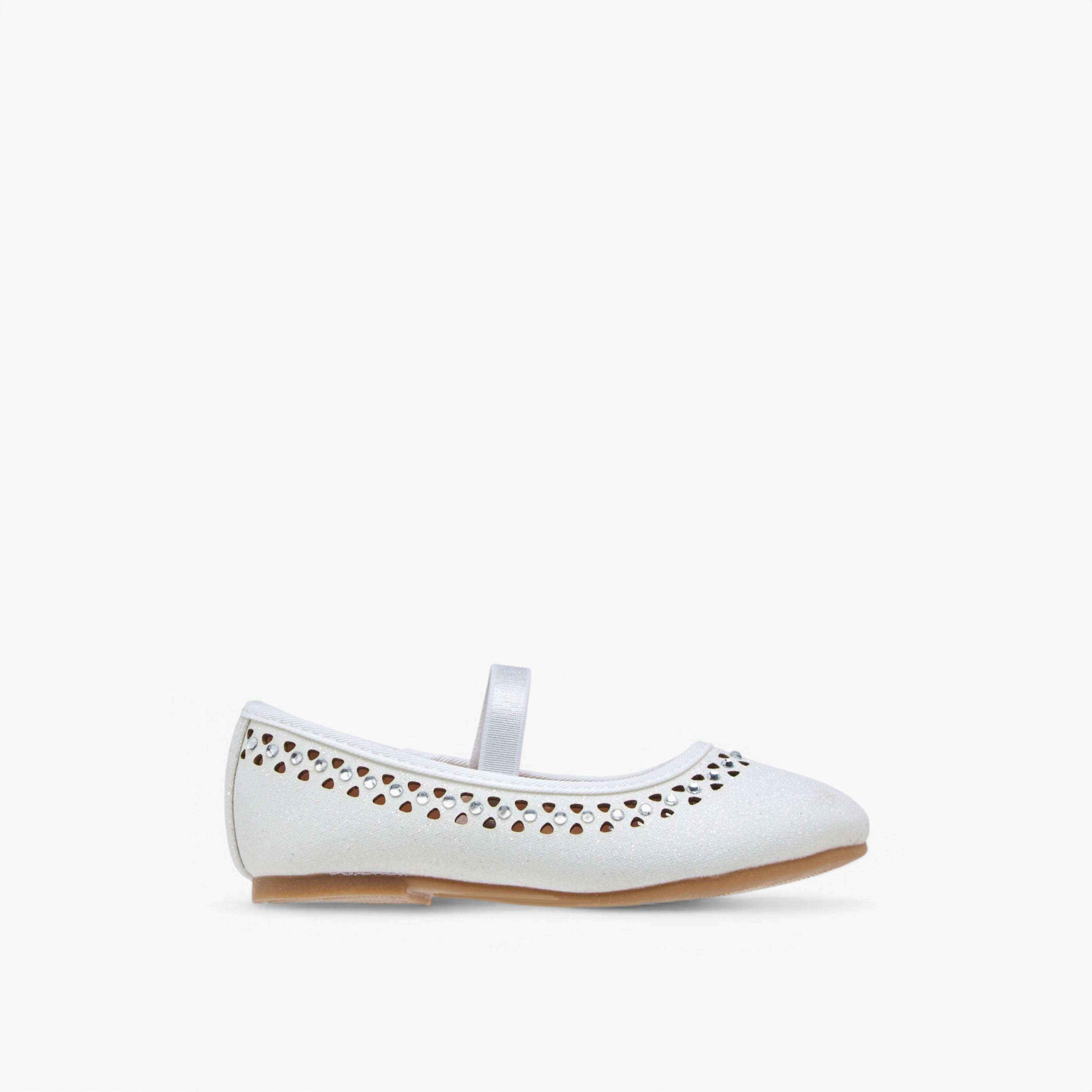 Flora Bella Embellished Ballerina Shoes with Elastic Closure-girls-shoes-ballerinas-image-3