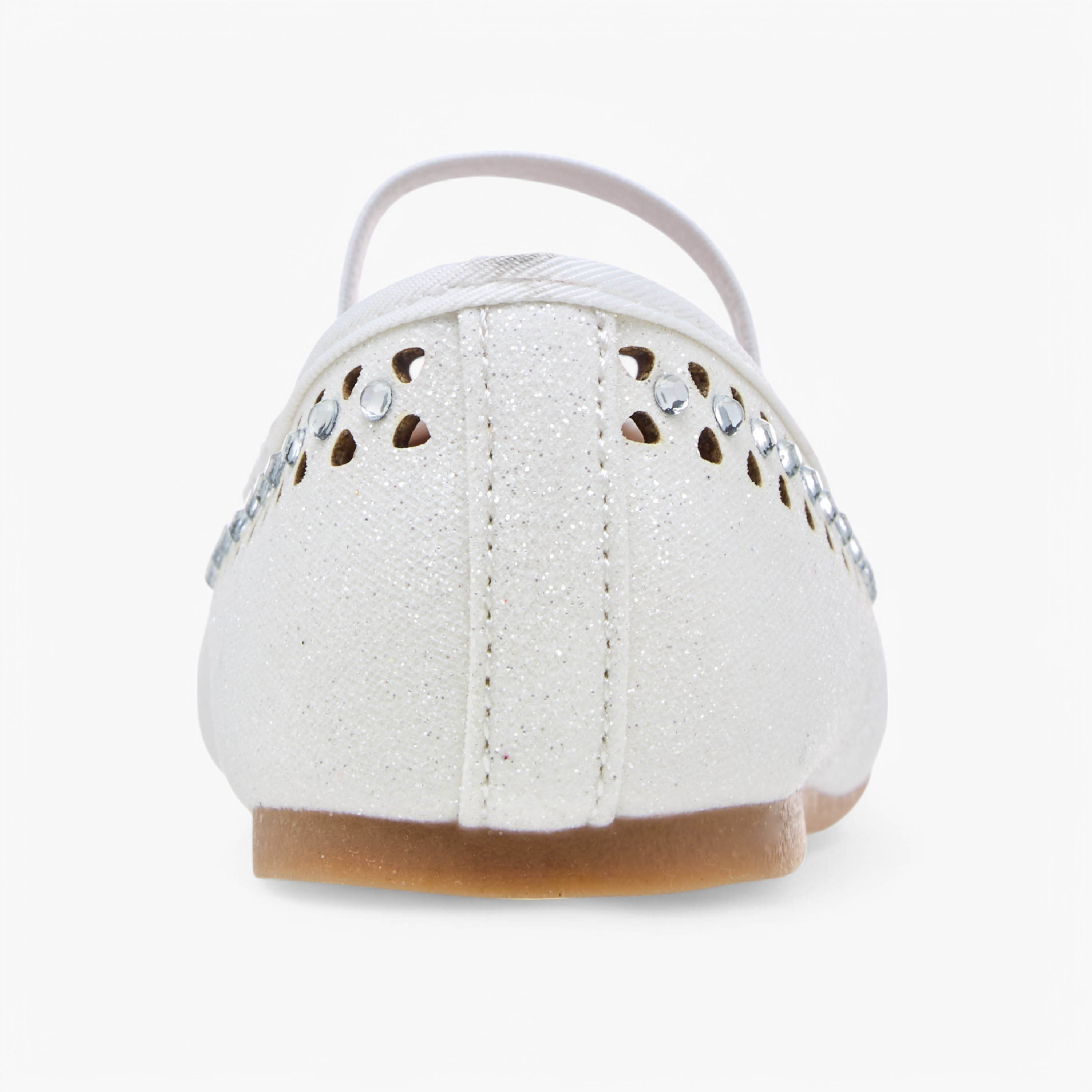 Flora Bella Embellished Ballerina Shoes with Elastic Closure-girls-shoes-ballerinas-image-5