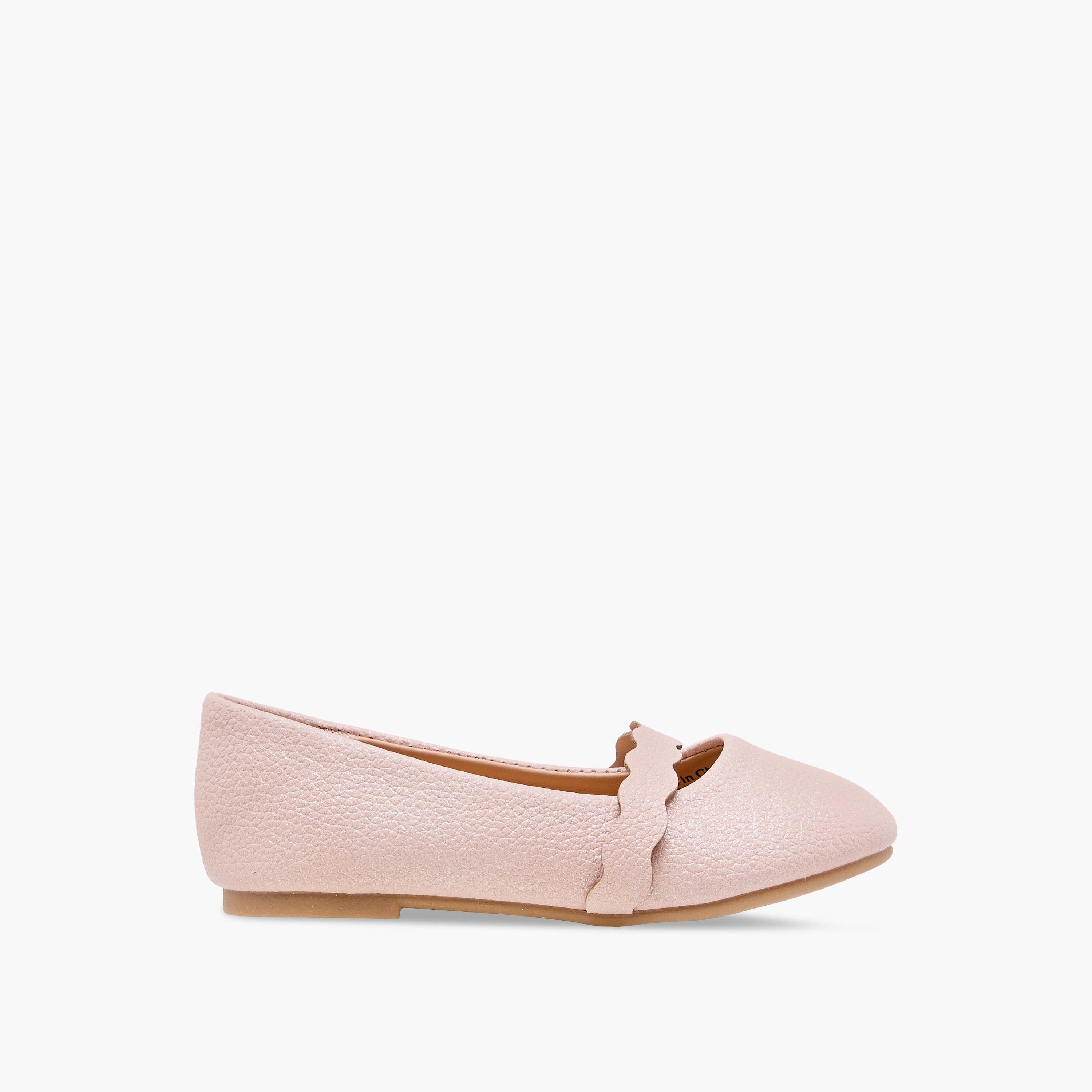 Flora Bella Textured Slip-On Ballerina Shoes-girls-shoes-ballerinas-image-3
