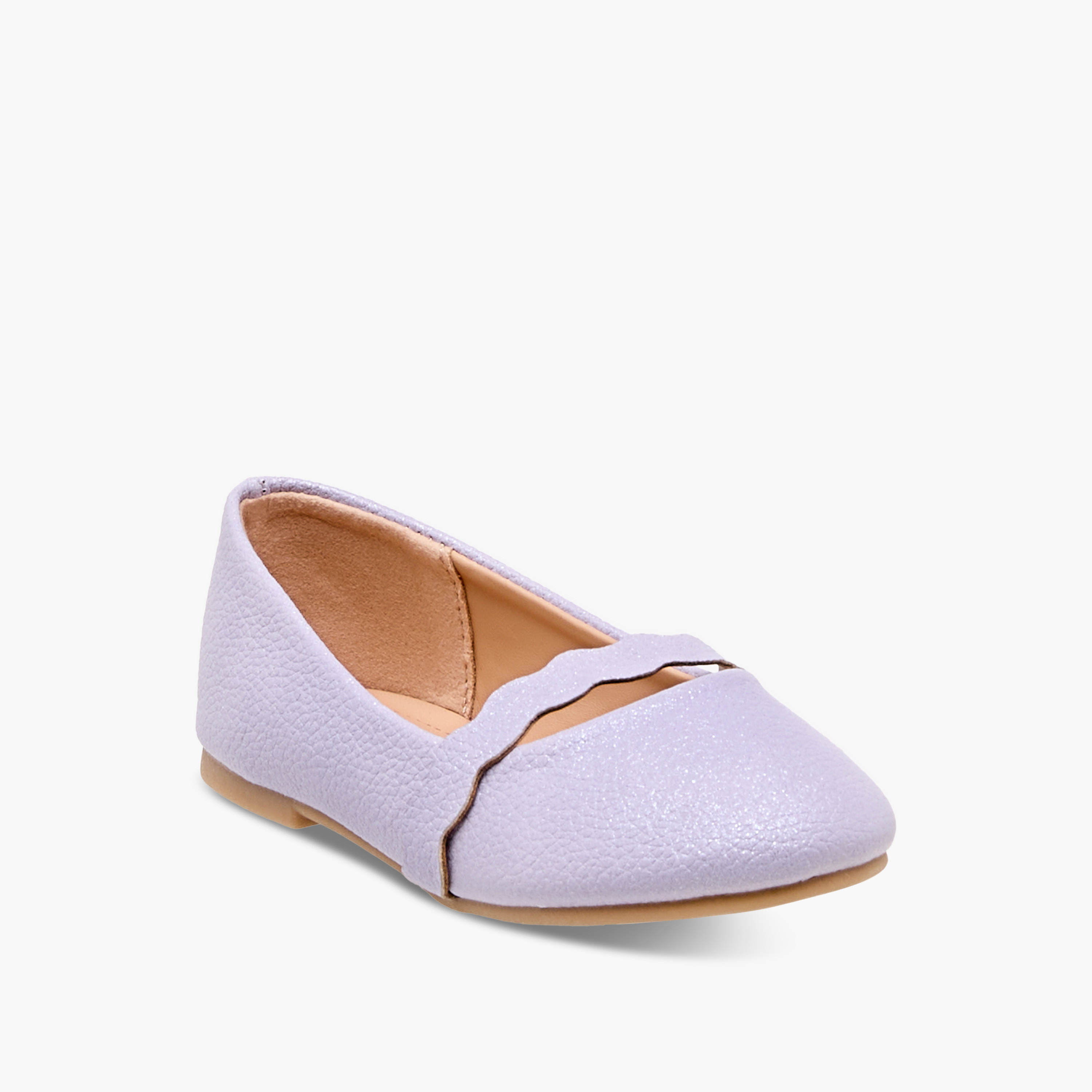 Flora Bella Textured Slip-On Ballerina Shoes-girls-shoes-ballerinas-image-2