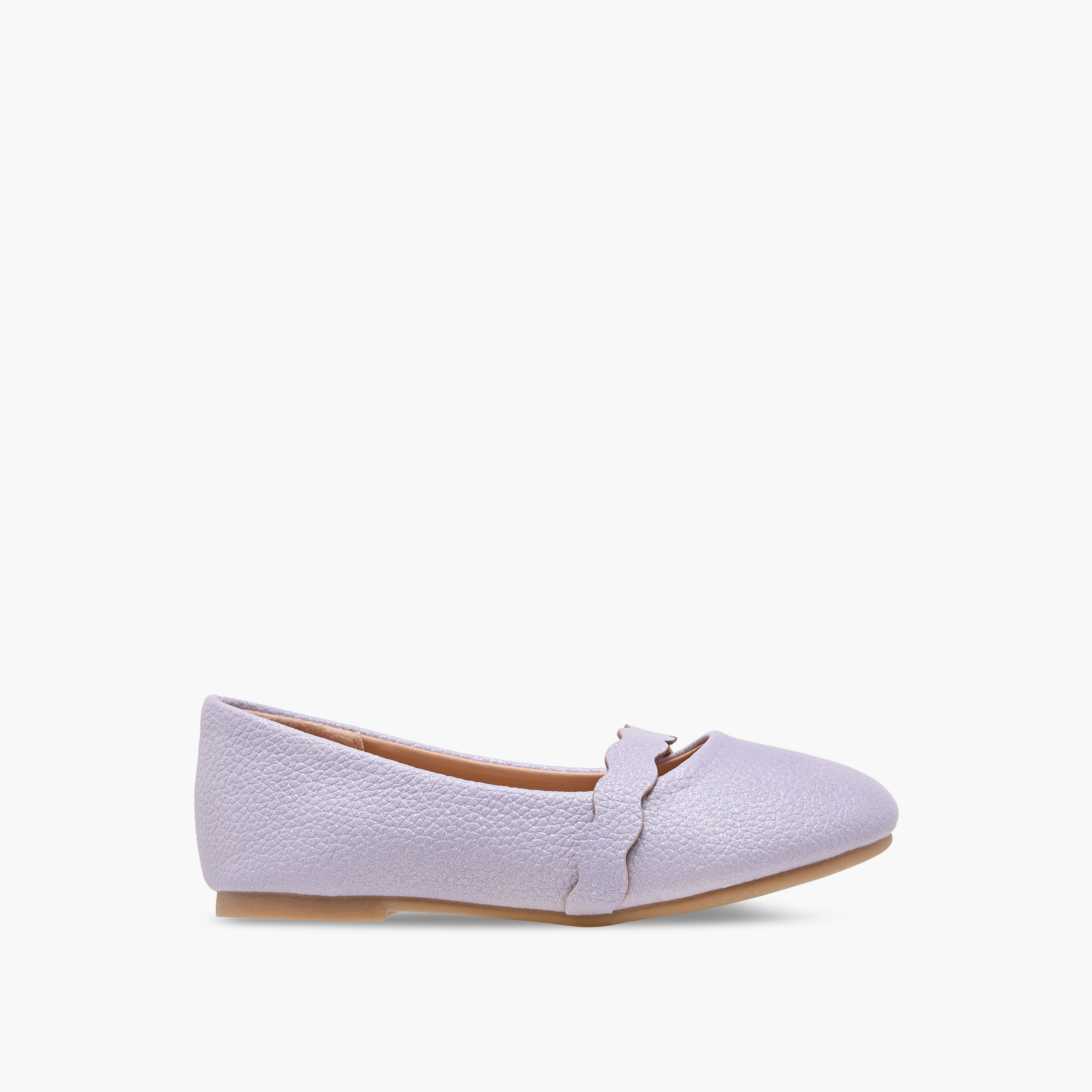 Flora Bella Textured Slip-On Ballerina Shoes-girls-shoes-ballerinas-image-3