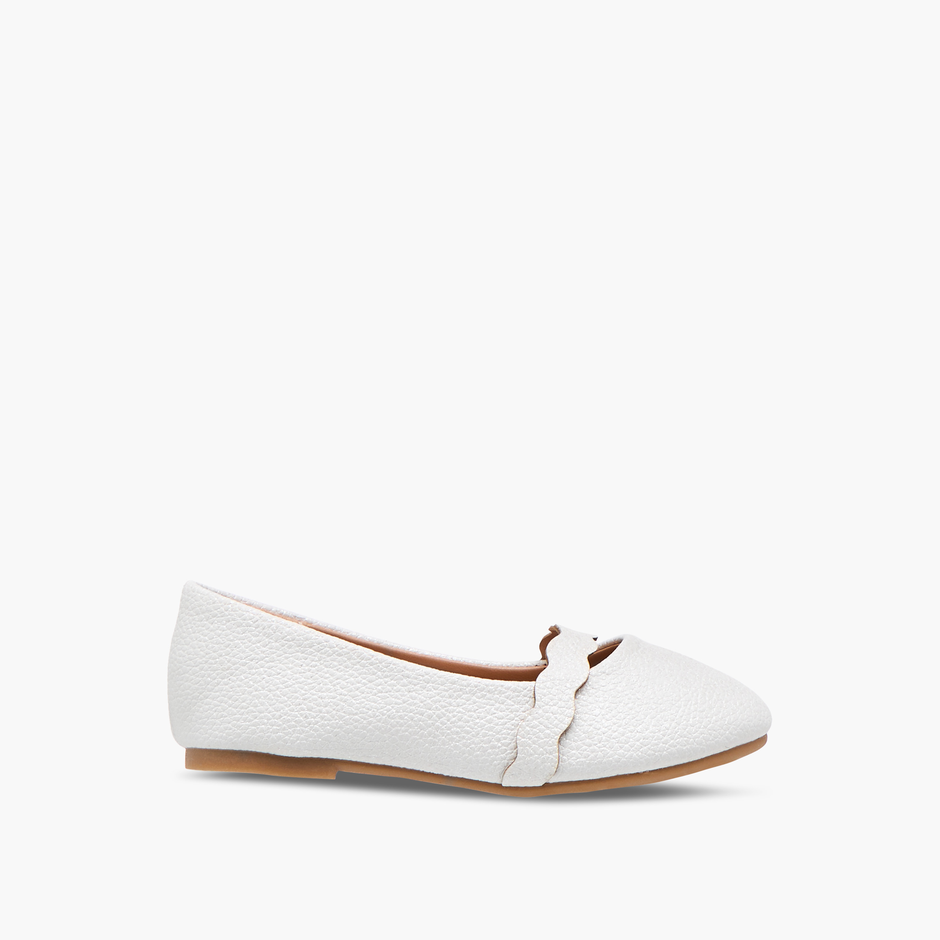 Flora Bella Textured Slip-On Ballerina Shoes-girls-shoes-ballerinas-image-3