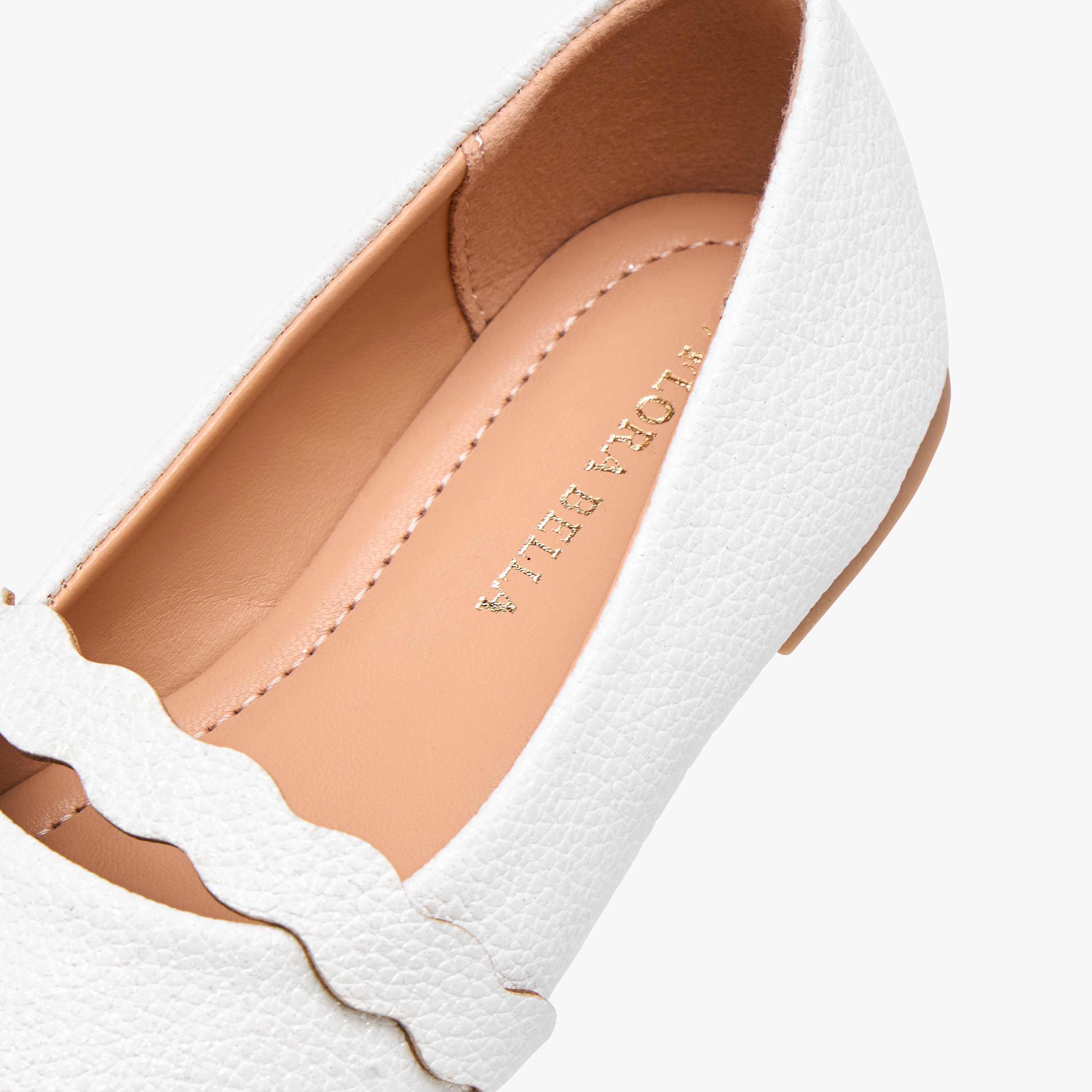 Flora Bella Textured Slip-On Ballerina Shoes-girls-shoes-ballerinas-image-6