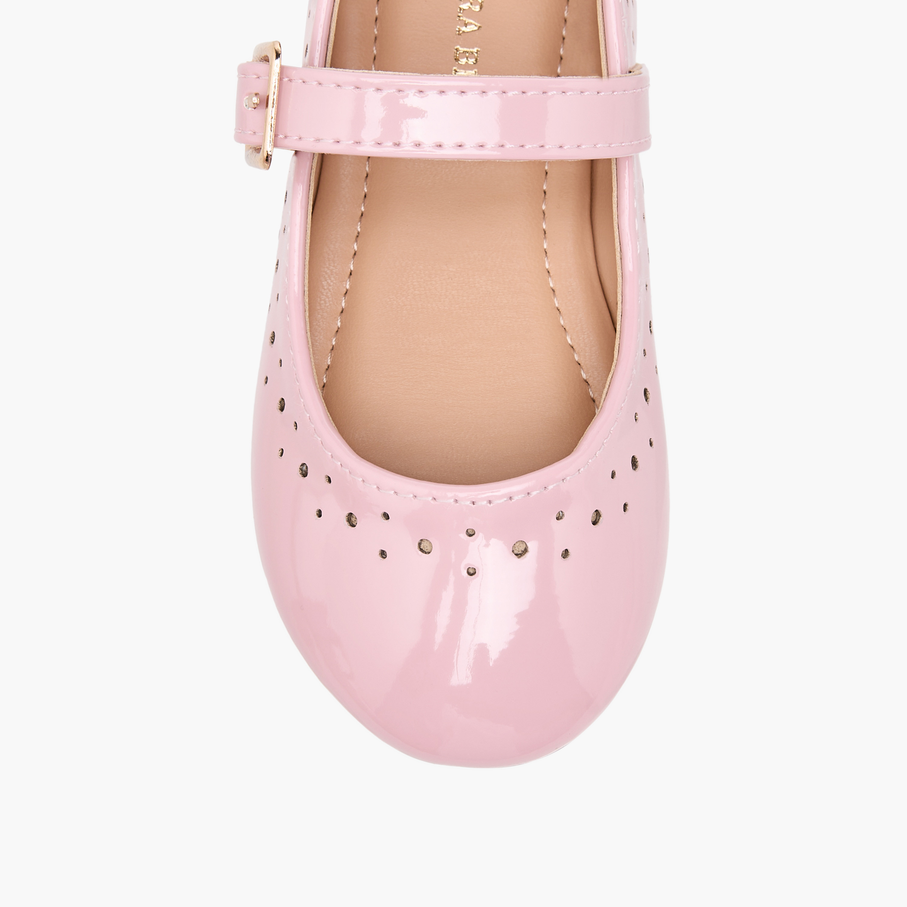 Flora Bella Cutout Detail Ballerina Shoes with Buckle Closure-girls-shoes-maryjanes-image-4