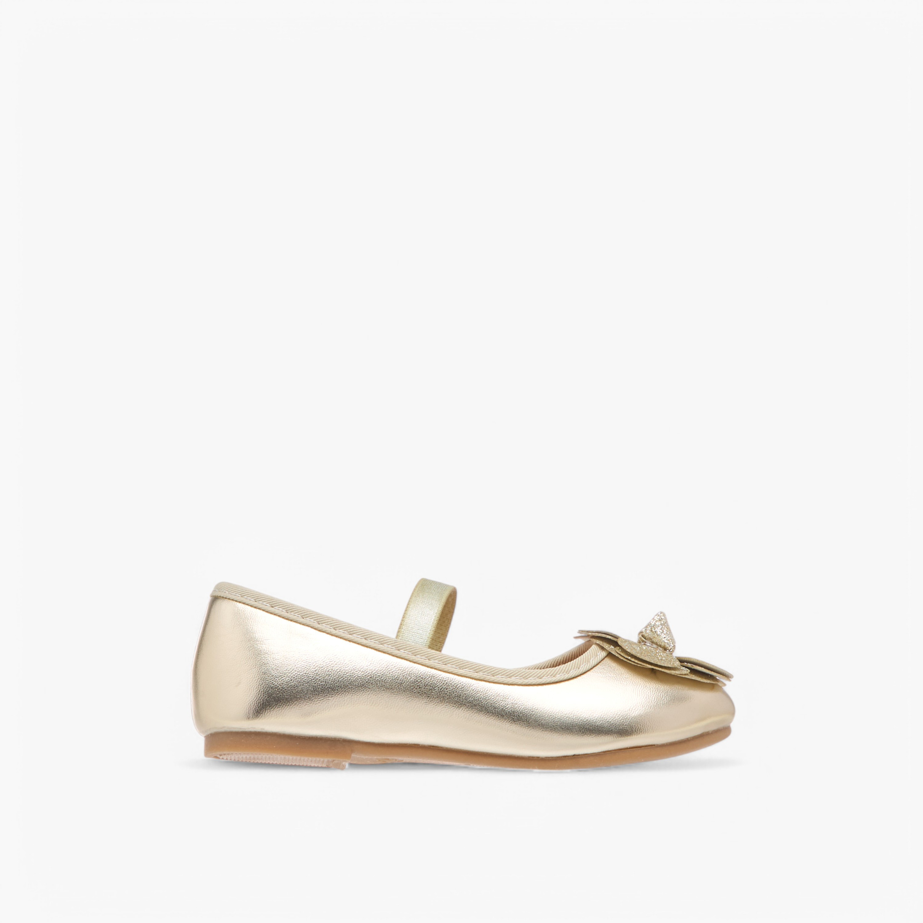 حذاء باليرينا بحزام مطاطي وتزيينات زهور من فلورا بيلا-girls-shoes-ballerinas-image-3
