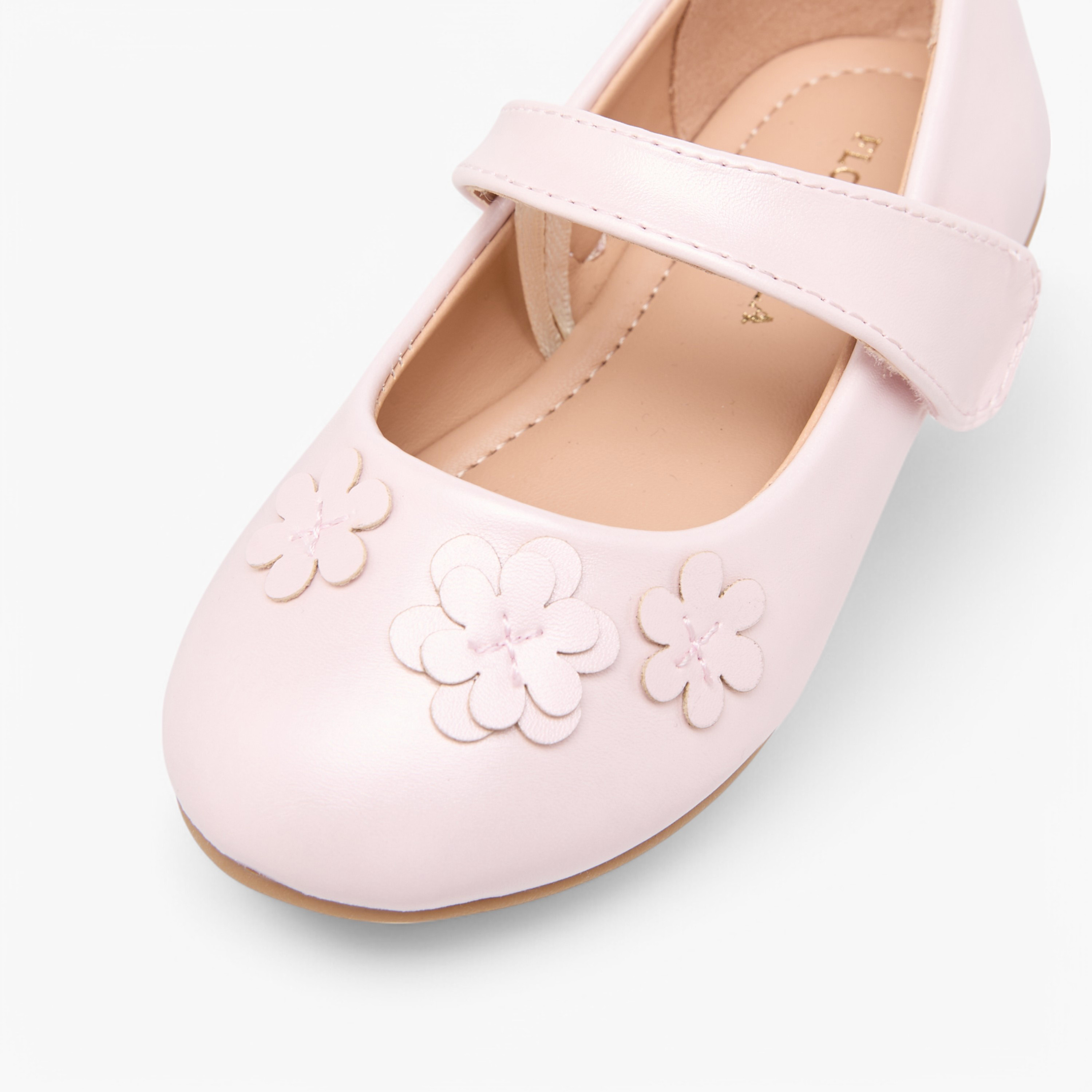 Flora Bella Floral Applique Ballerina Shoes with Hook and Loop Closure-girls-shoes-ballerinas-image-6