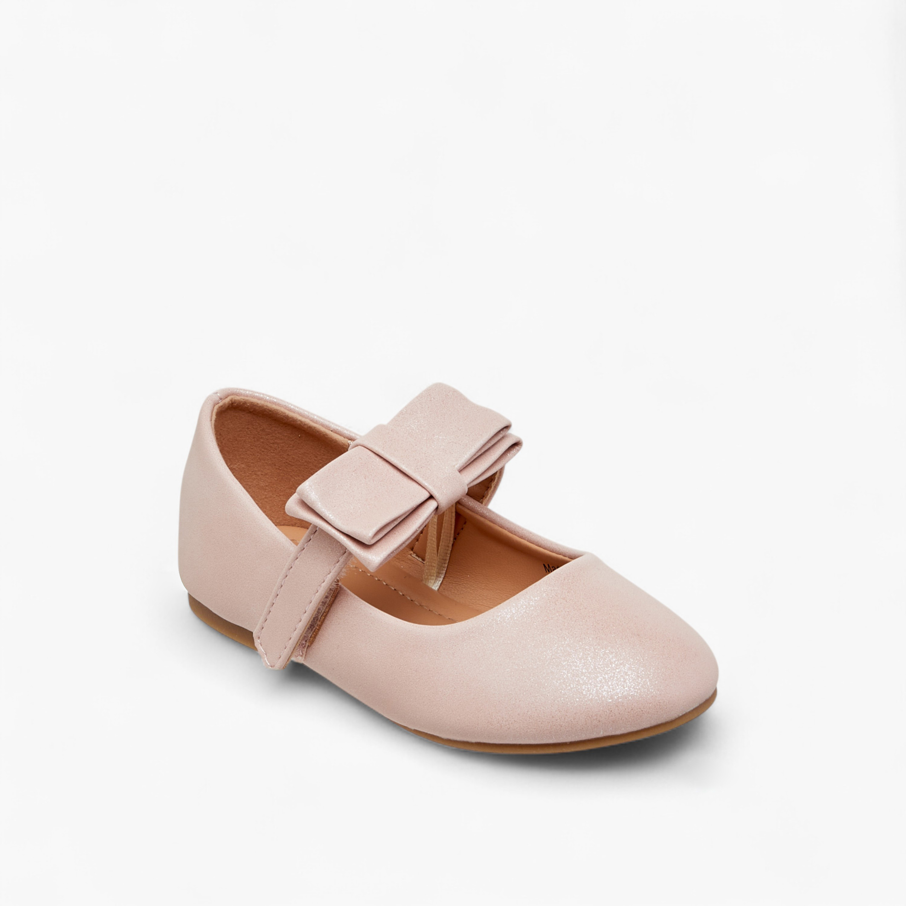 Flora Bella Bow Accent Ballerina Shoes with Hook and Loop Closure-girls-shoes-maryjanes-image-2