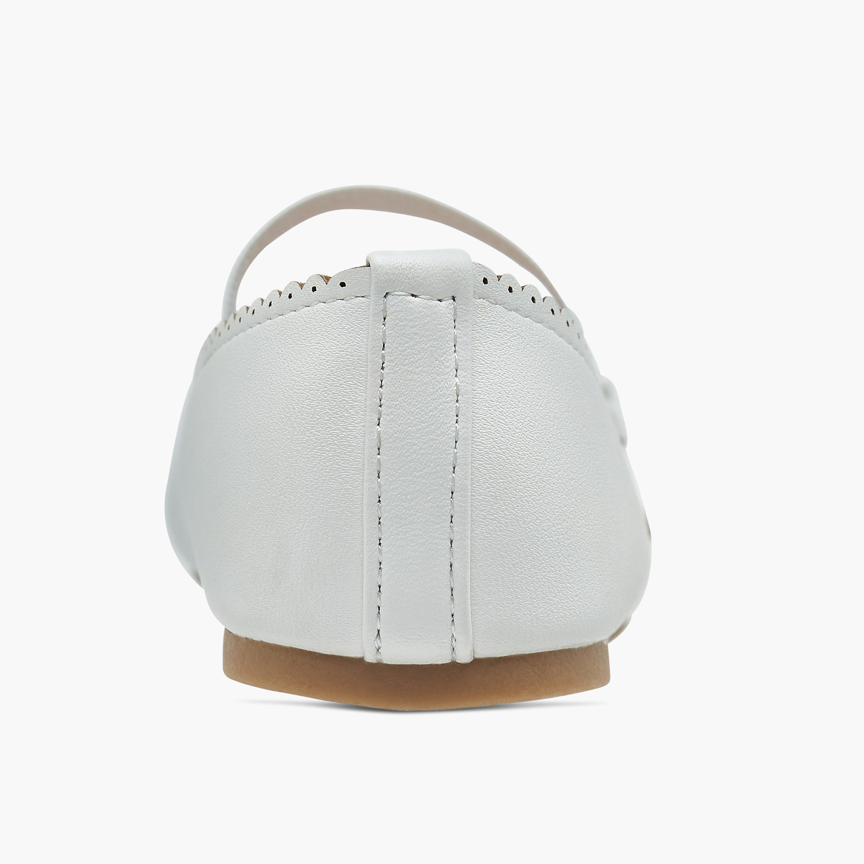 Flora Bella Textured Ballerina Shoes with Elastic and Bow Detail-girls-shoes-ballerinas-image-5
