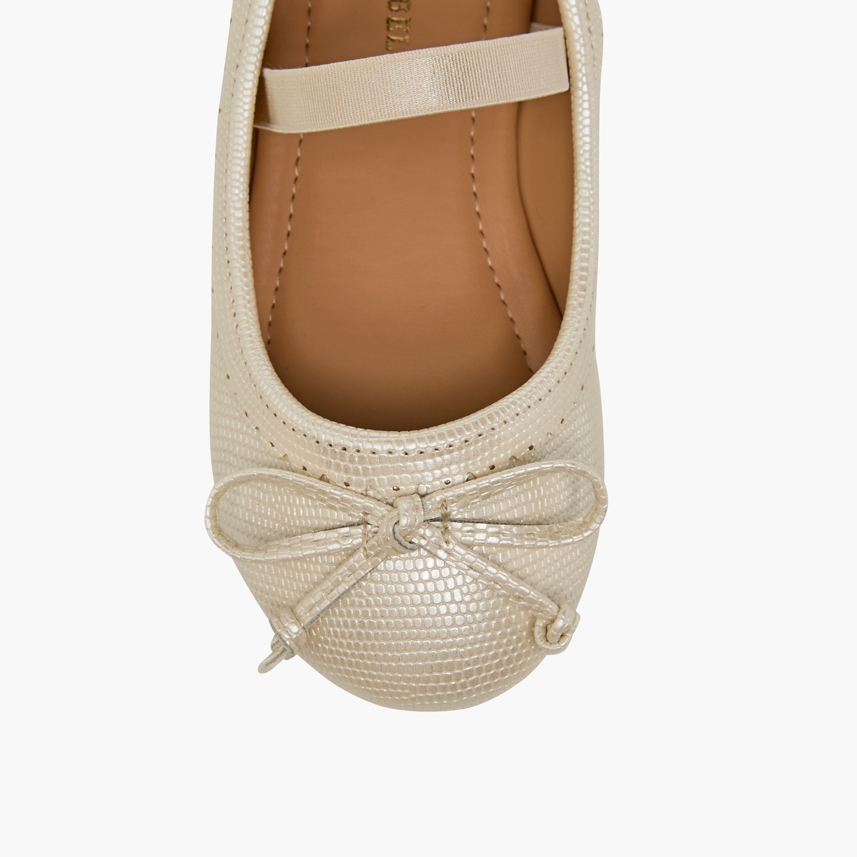 حذاء باليرينا بحزام مطاطي وتفاصيل صدفية للبنات من فلورا بيلا-girls-shoes-ballerinas-image-4