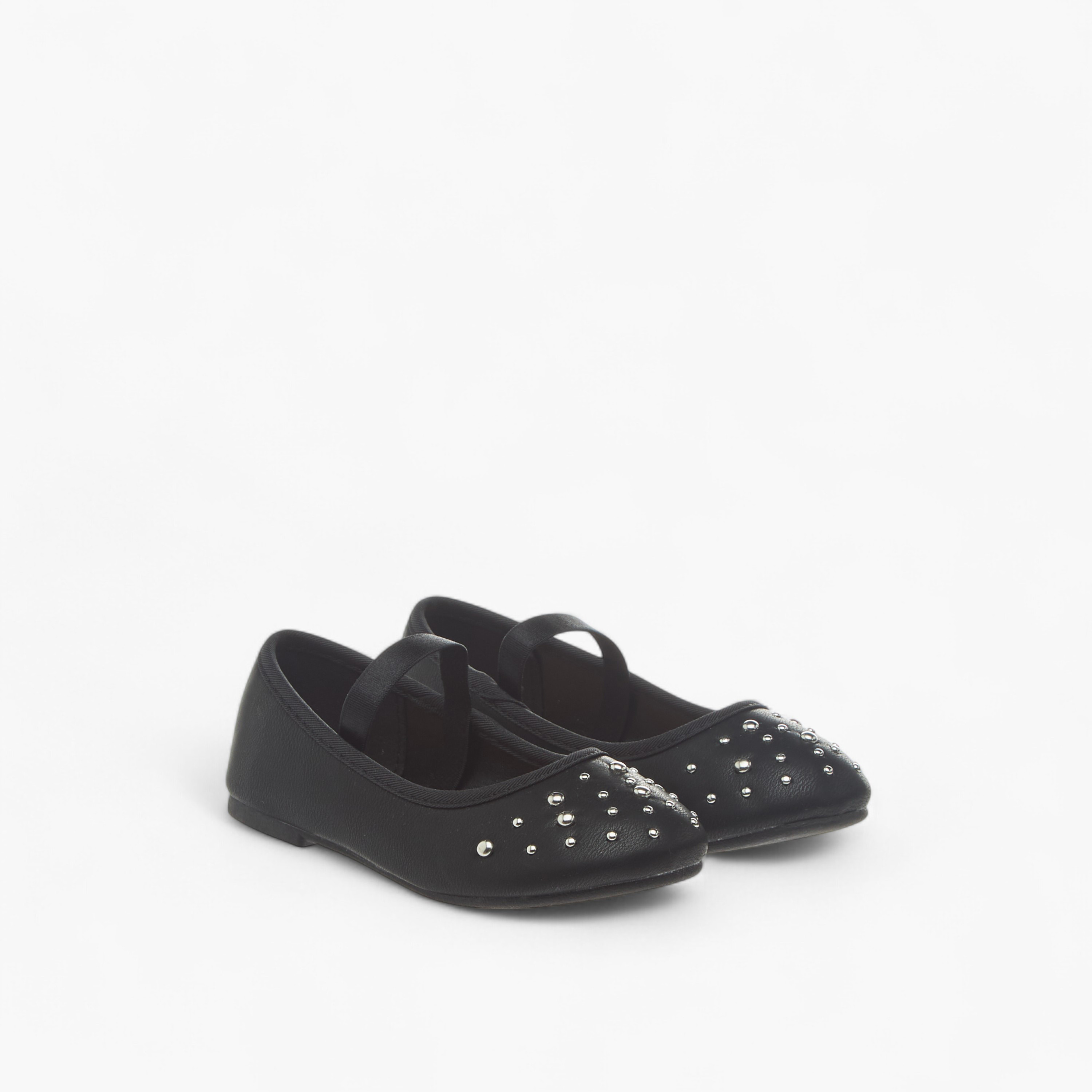 Flora Bella Embellished Ballerina Shoes with Elasticated Strap-girls-shoes-ballerinas-image-1