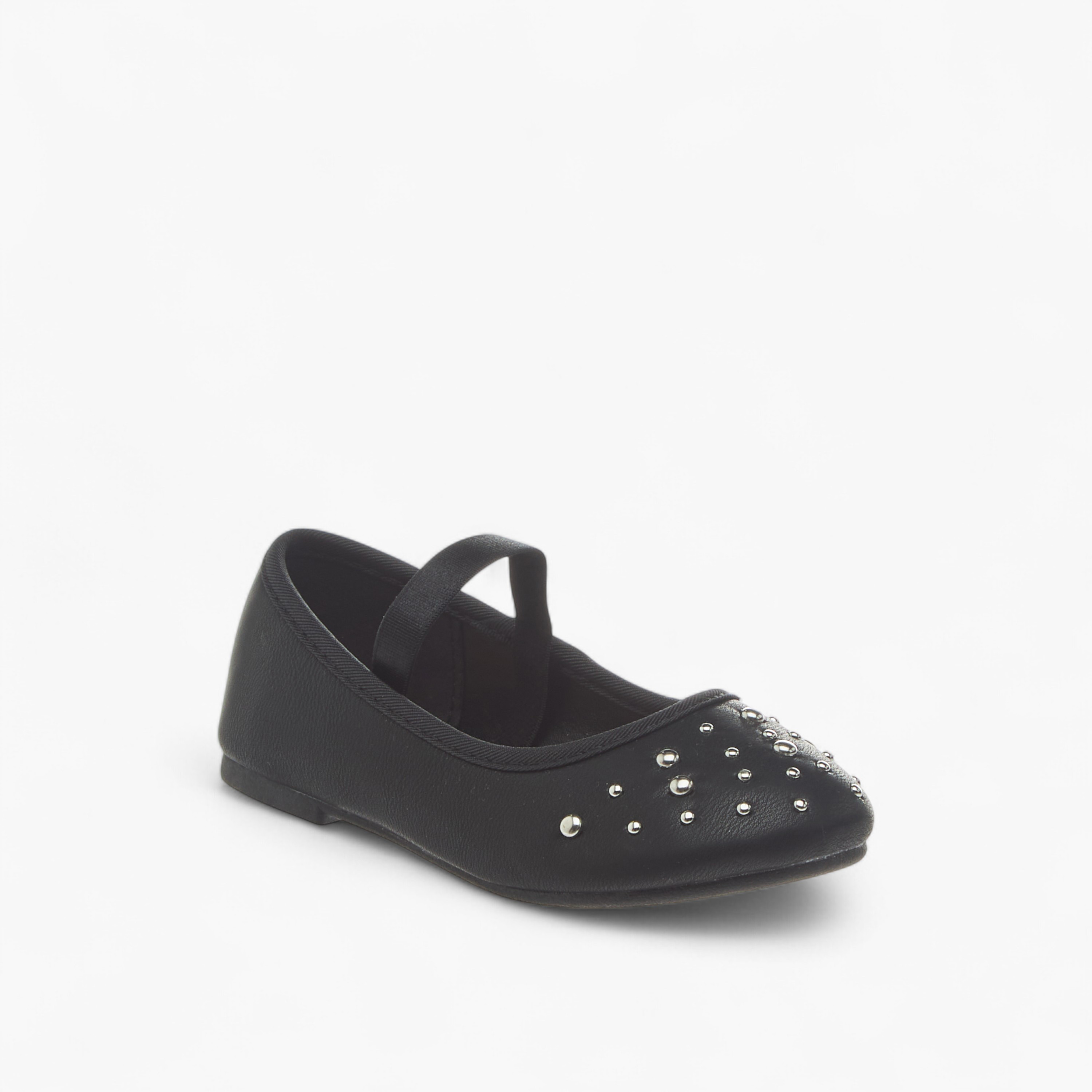 Flora Bella Embellished Ballerina Shoes with Elasticated Strap-girls-shoes-ballerinas-image-2