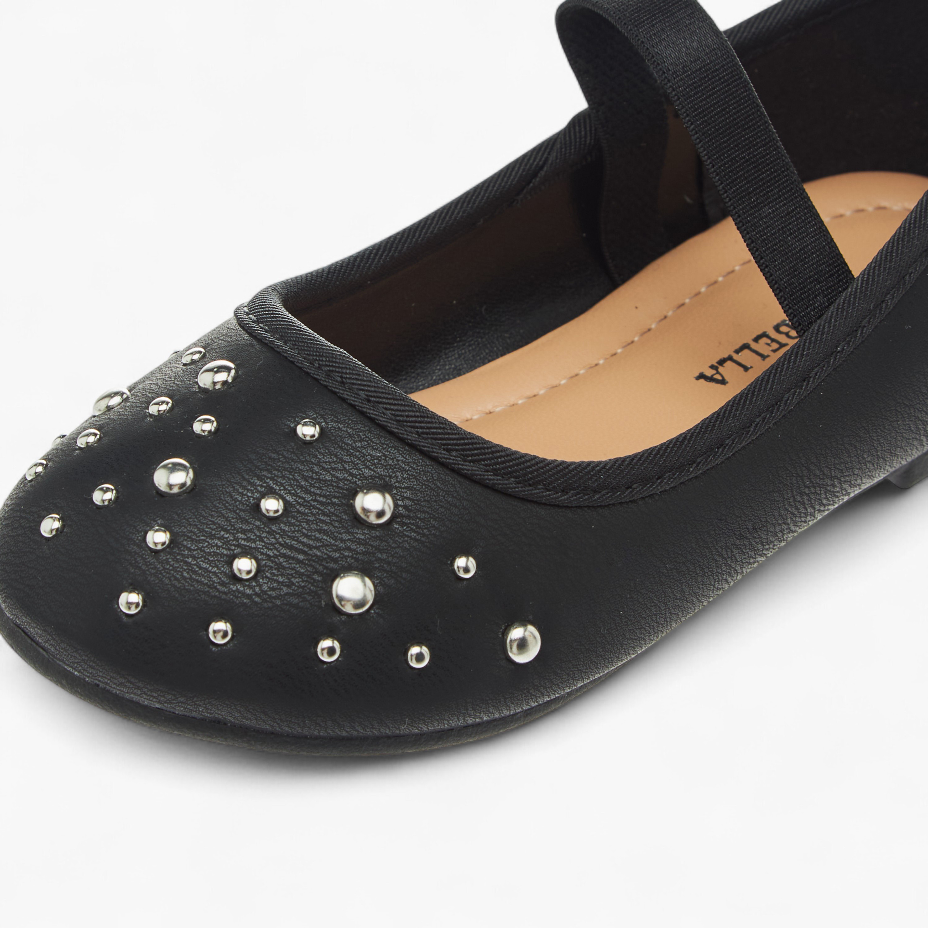 Flora Bella Embellished Ballerina Shoes with Elasticated Strap-girls-shoes-ballerinas-image-6