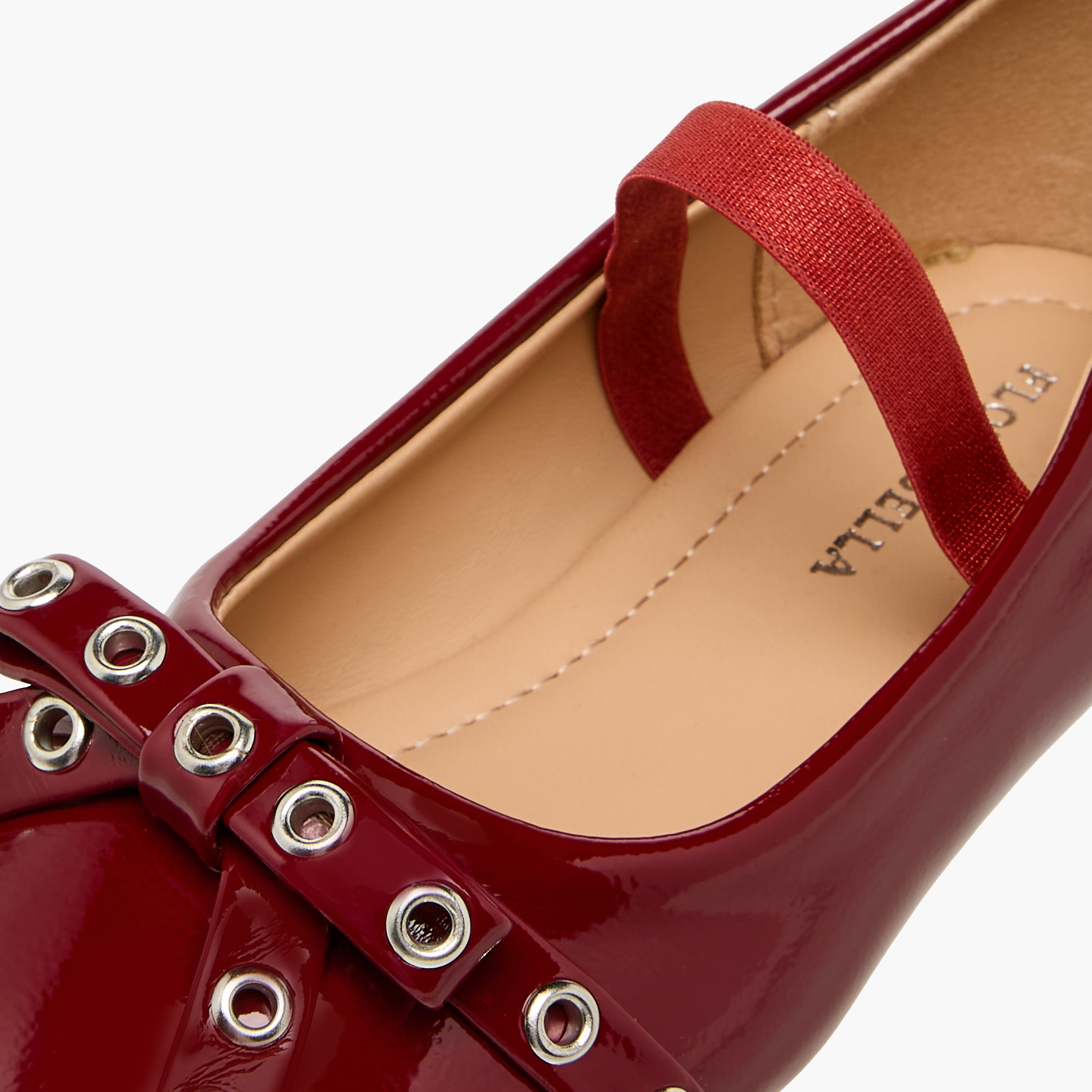 Flora Bella Girls Metallic Accent Elasticated Strap Ballerina Shoes-girls-shoes-ballerinas-image-6