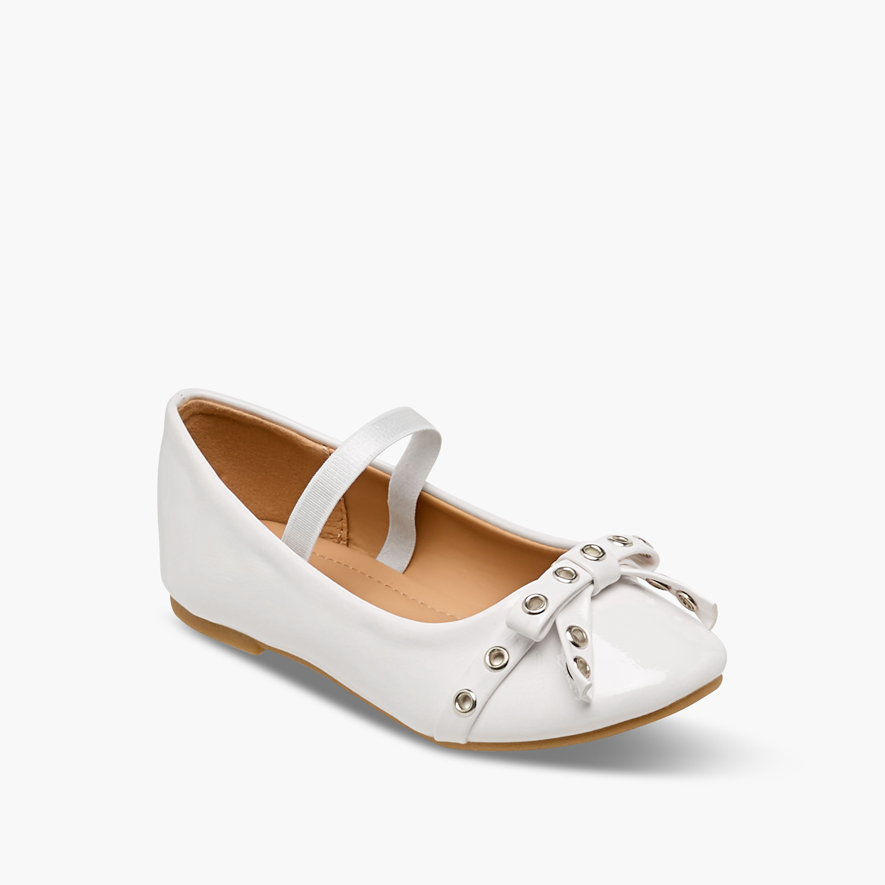 حذاء باليرينا بحزام مطاطي وزينة معدن للبنات من فلورا بيلا-girls-shoes-ballerinas-image-2