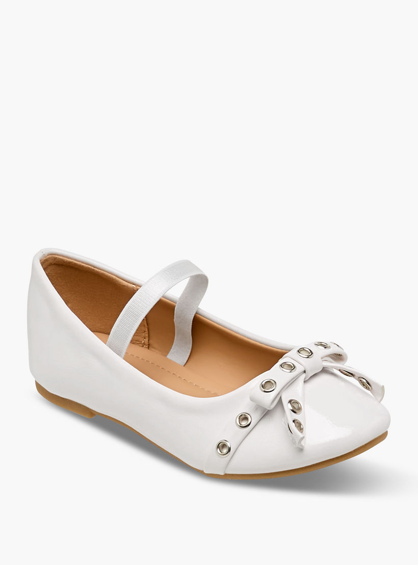 حذاء باليرينا بحزام مطاطي وزينة معدن للبنات من فلورا بيلا-girls-shoes-ballerinas-image-2