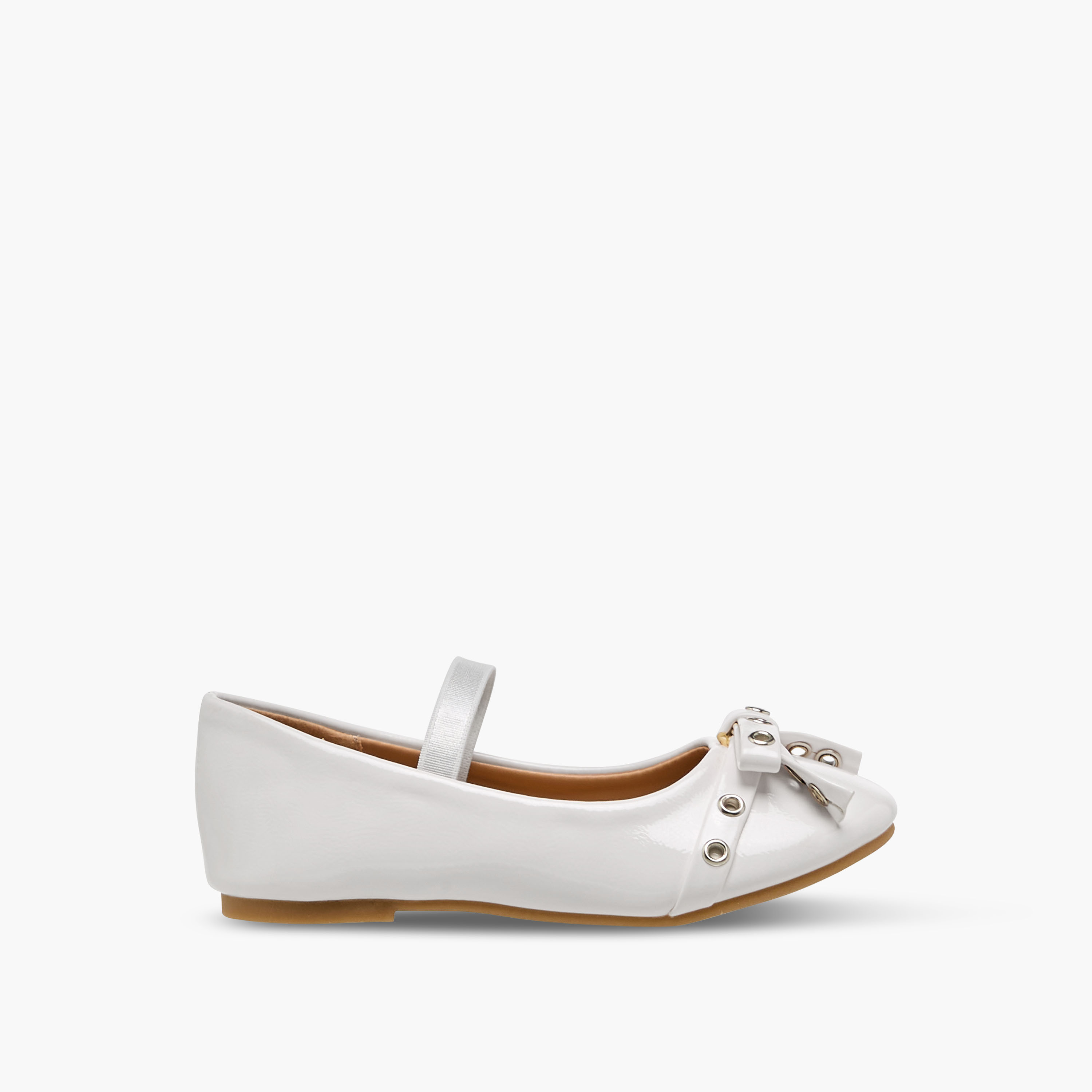 حذاء باليرينا بحزام مطاطي وزينة معدن للبنات من فلورا بيلا-girls-shoes-ballerinas-image-3