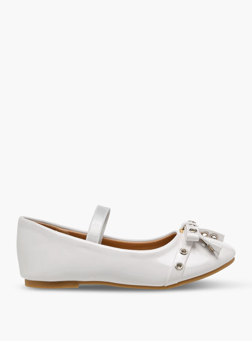 حذاء باليرينا بحزام مطاطي وزينة معدن للبنات من فلورا بيلا-girls-shoes-ballerinas-image-3