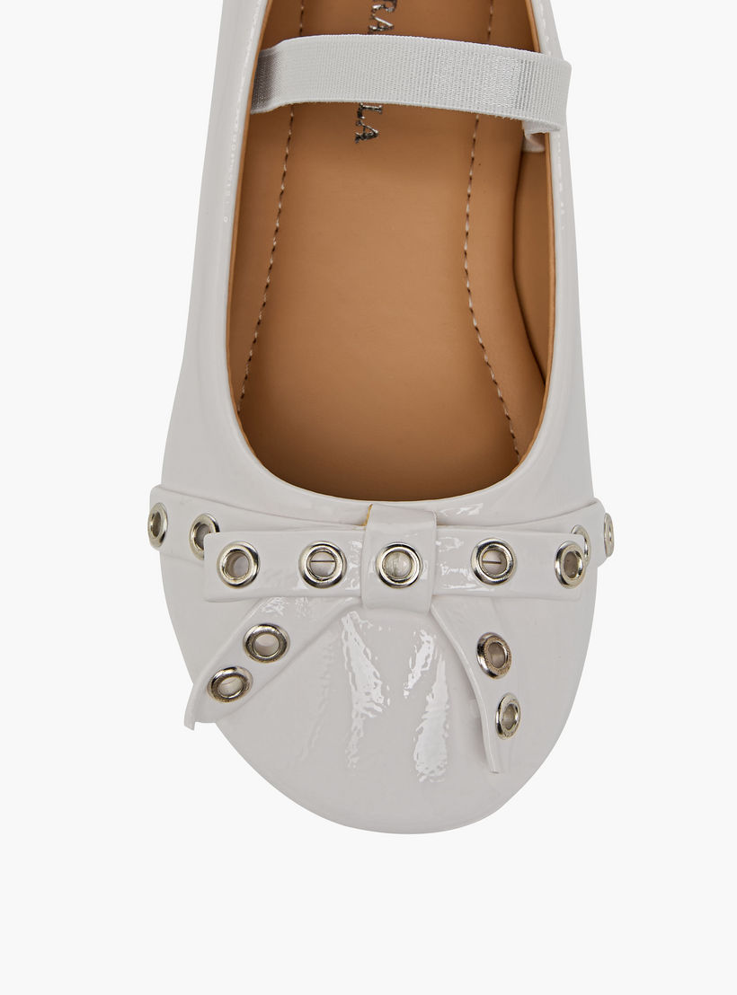 حذاء باليرينا بحزام مطاطي وزينة معدن للبنات من فلورا بيلا-girls-shoes-ballerinas-image-4