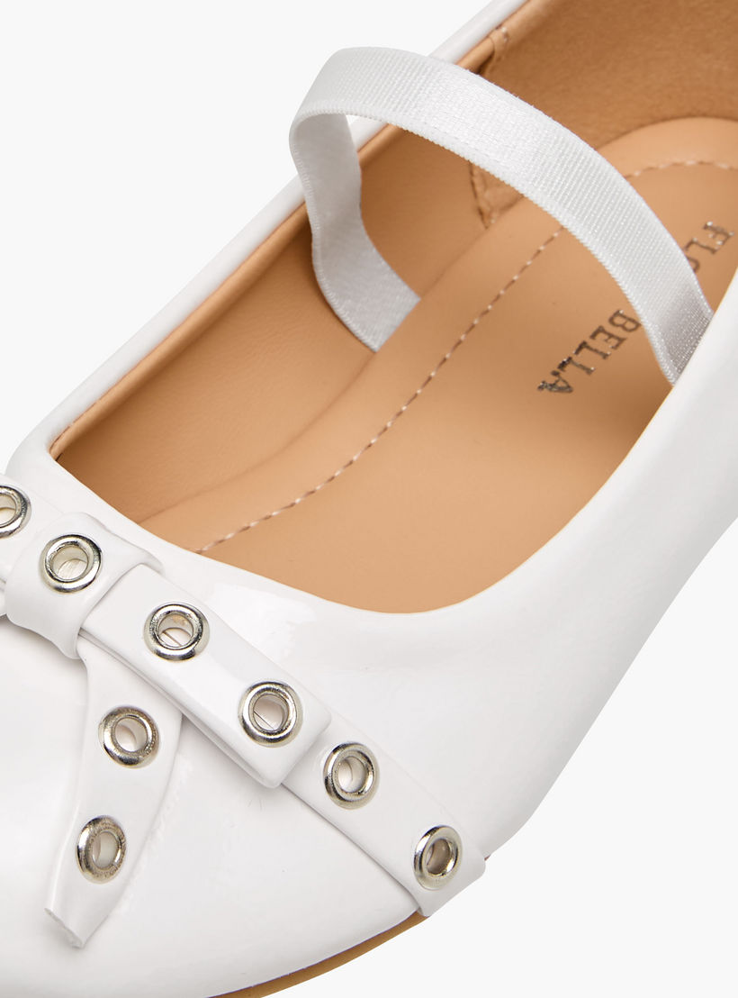 حذاء باليرينا بحزام مطاطي وزينة معدن للبنات من فلورا بيلا-girls-shoes-ballerinas-image-6