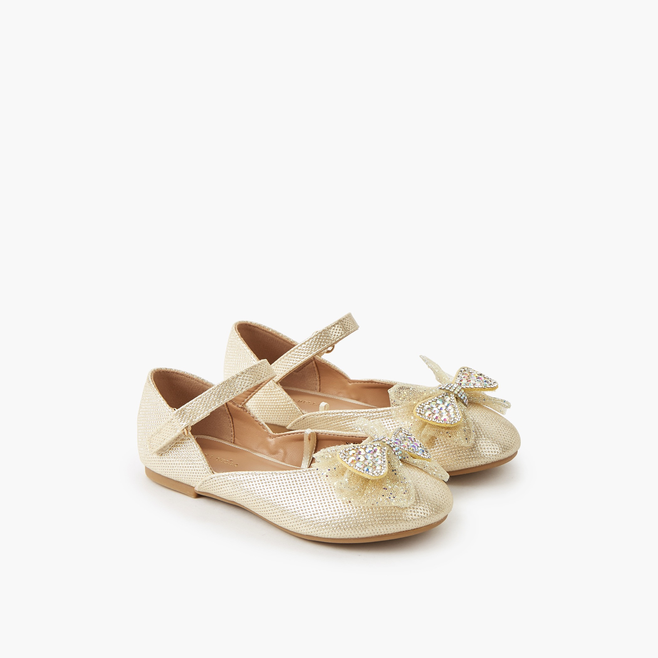 Flora Bella Girls Hook and Loop Ballerina Shoes-girls-shoes-ballerinas-image-1