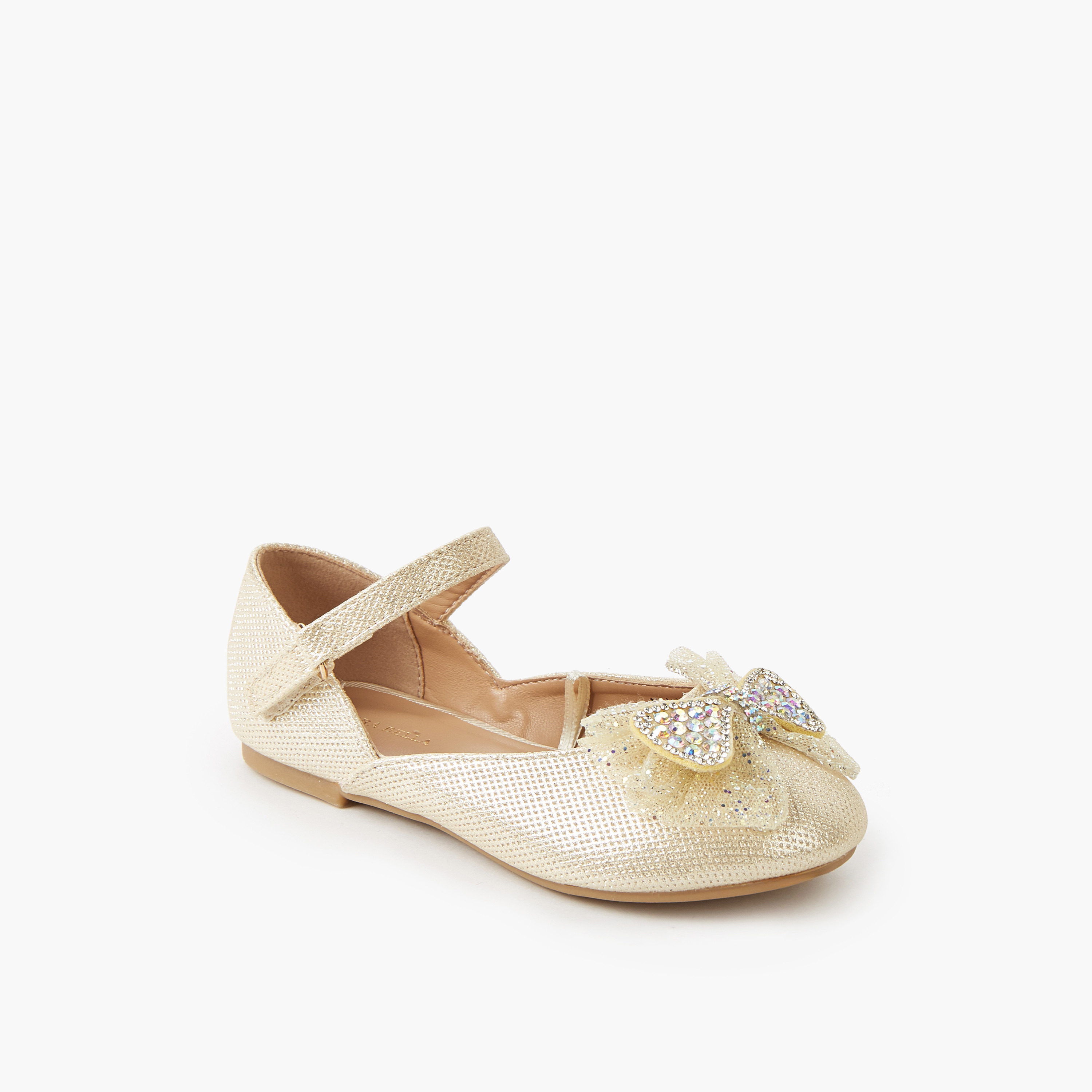 Flora Bella Girls Hook and Loop Ballerina Shoes-girls-shoes-ballerinas-image-2