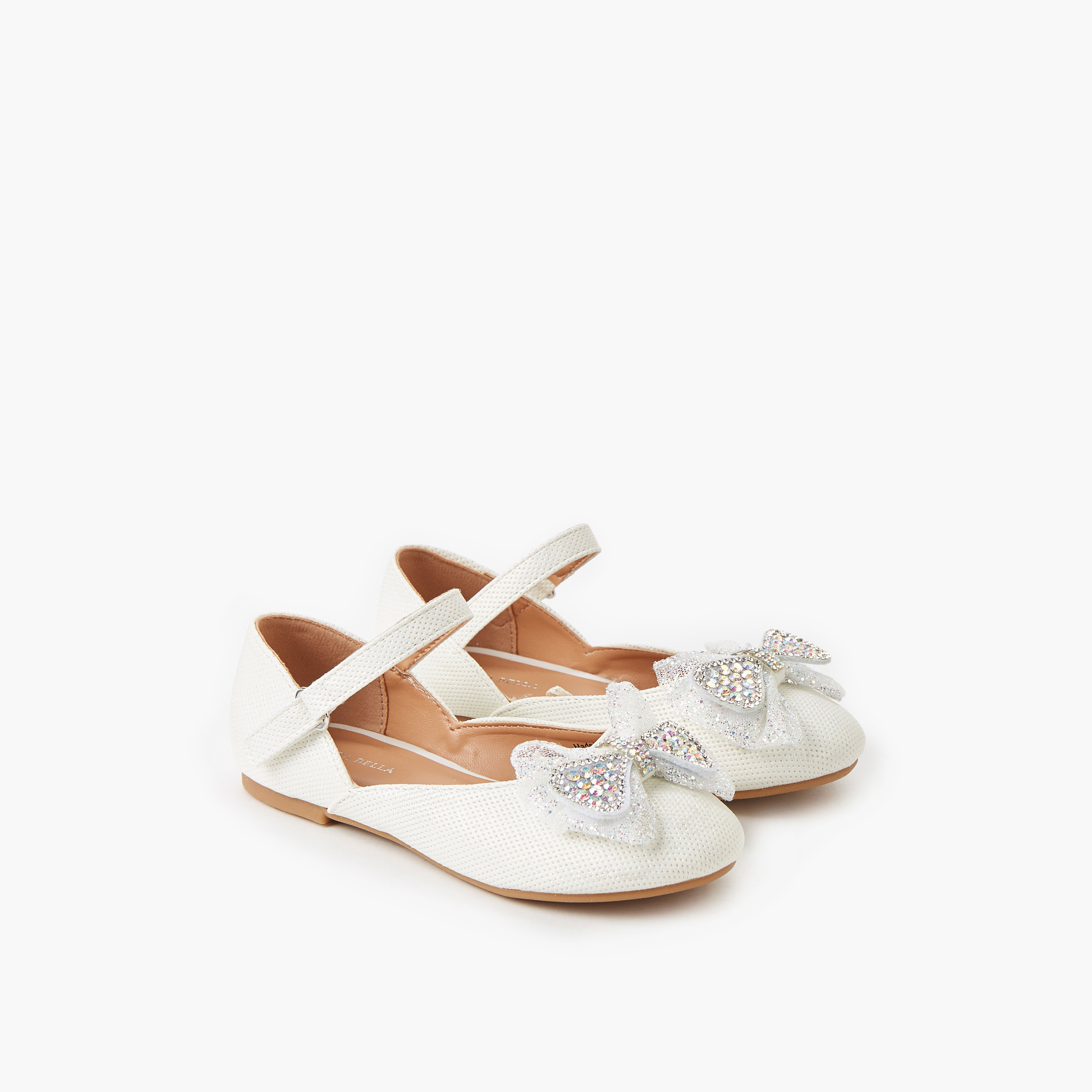 Flora Bella Girls Hook and Loop Ballerina Shoes-girls-shoes-ballerinas-image-1