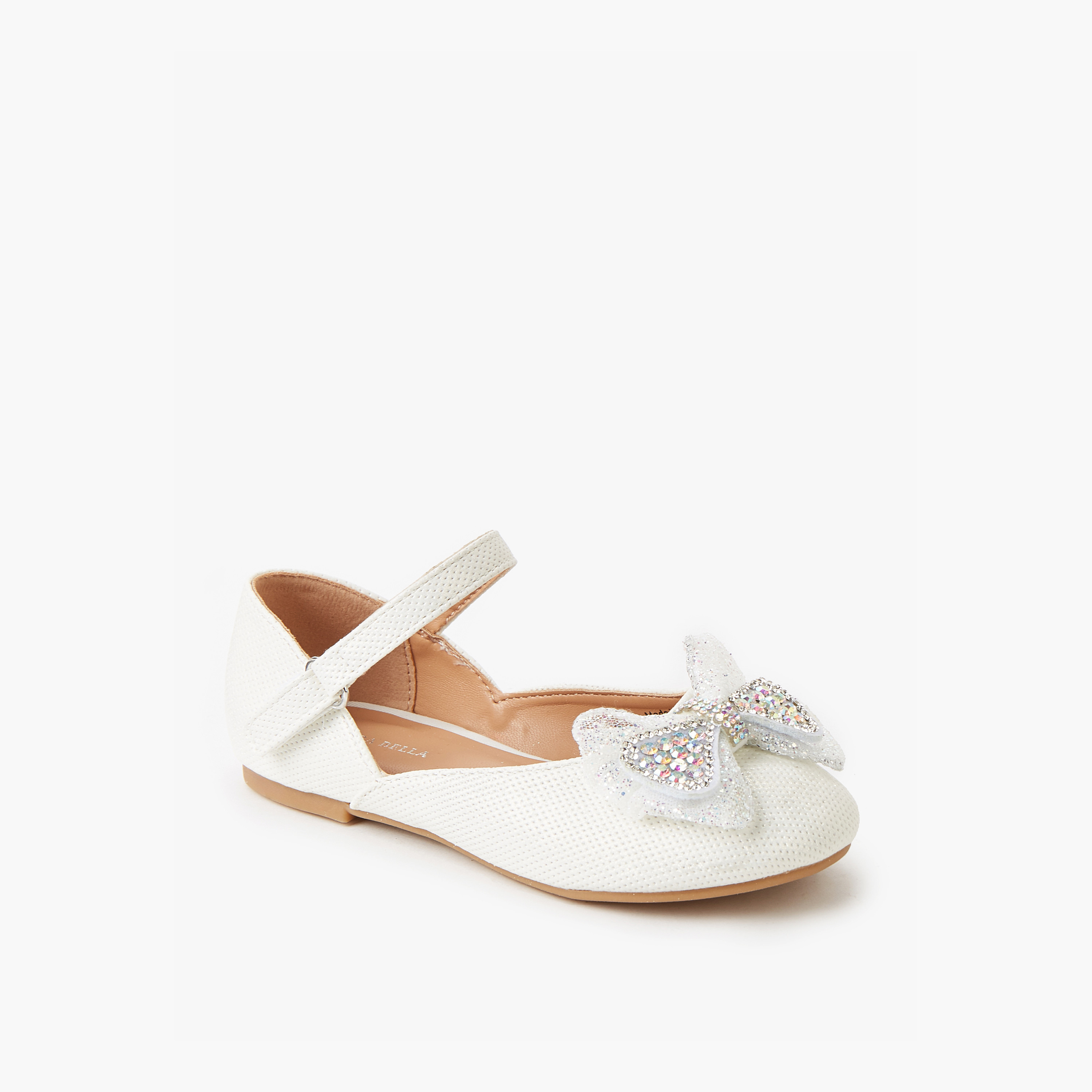 Flora Bella Girls Hook and Loop Ballerina Shoes-girls-shoes-ballerinas-image-2