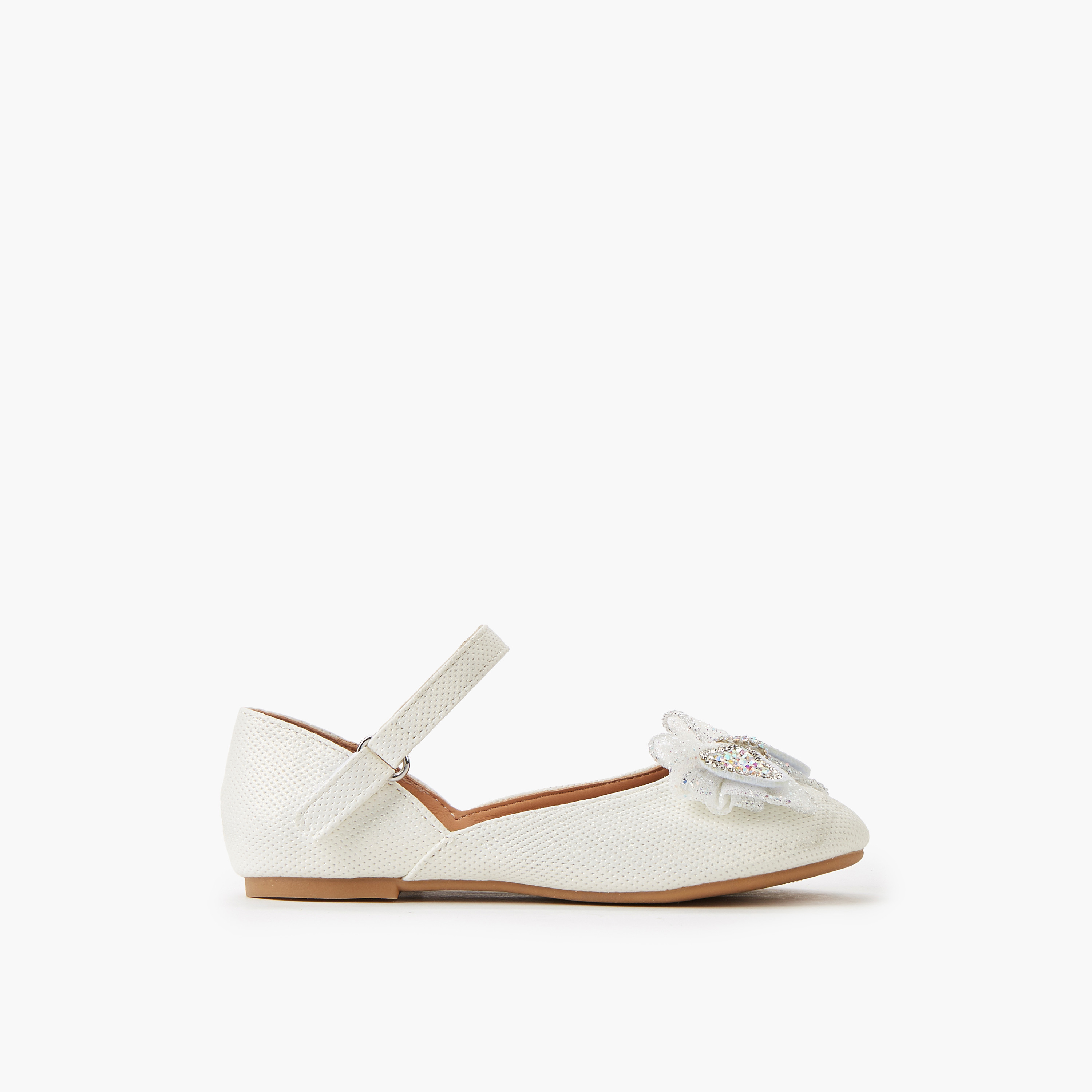 Flora Bella Girls Hook and Loop Ballerina Shoes-girls-shoes-ballerinas-image-3