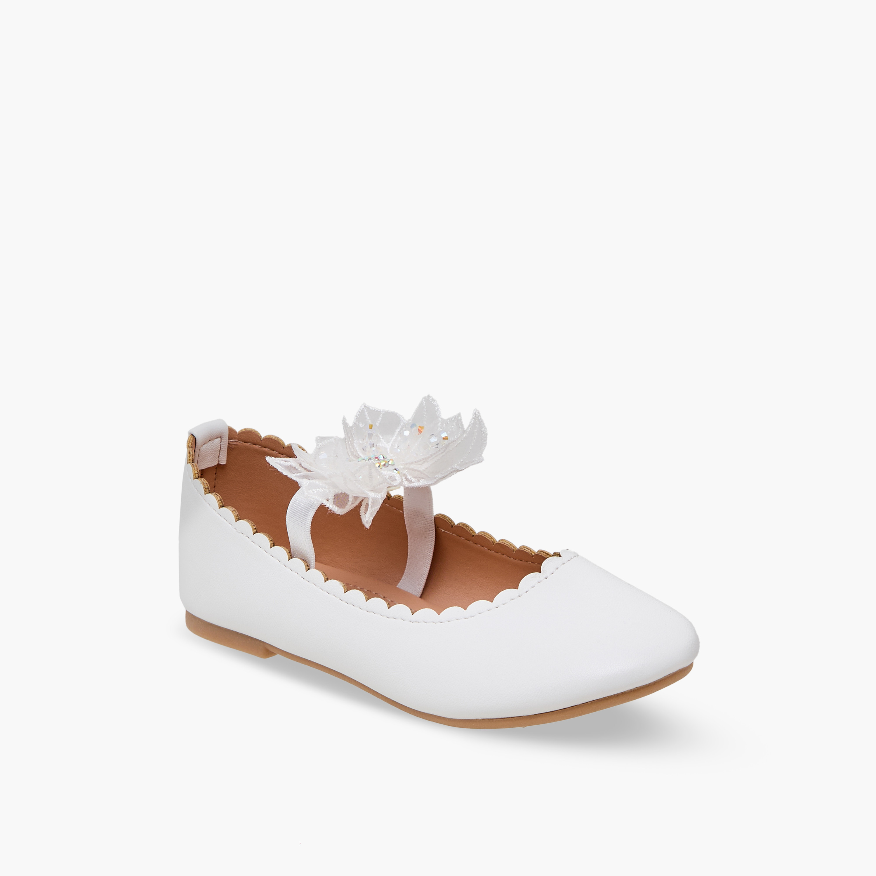 Flora Bella Girls Flower Embellished Ballerina Shoes-girls-shoes-ballerinas-image-2