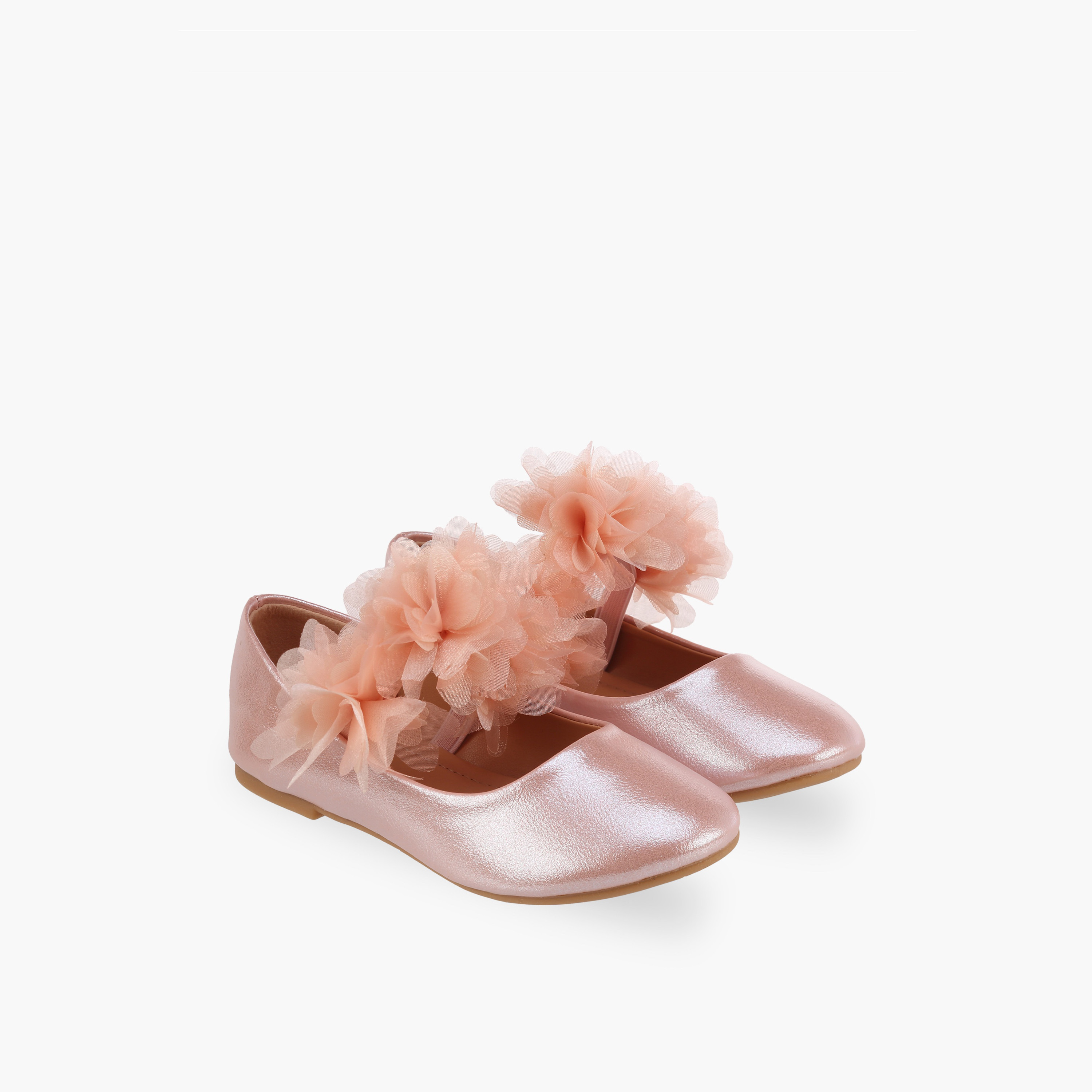 Flora Bella Girls Floral Accent Ballerina Shoes-girls-shoes-ballerinas-image-1