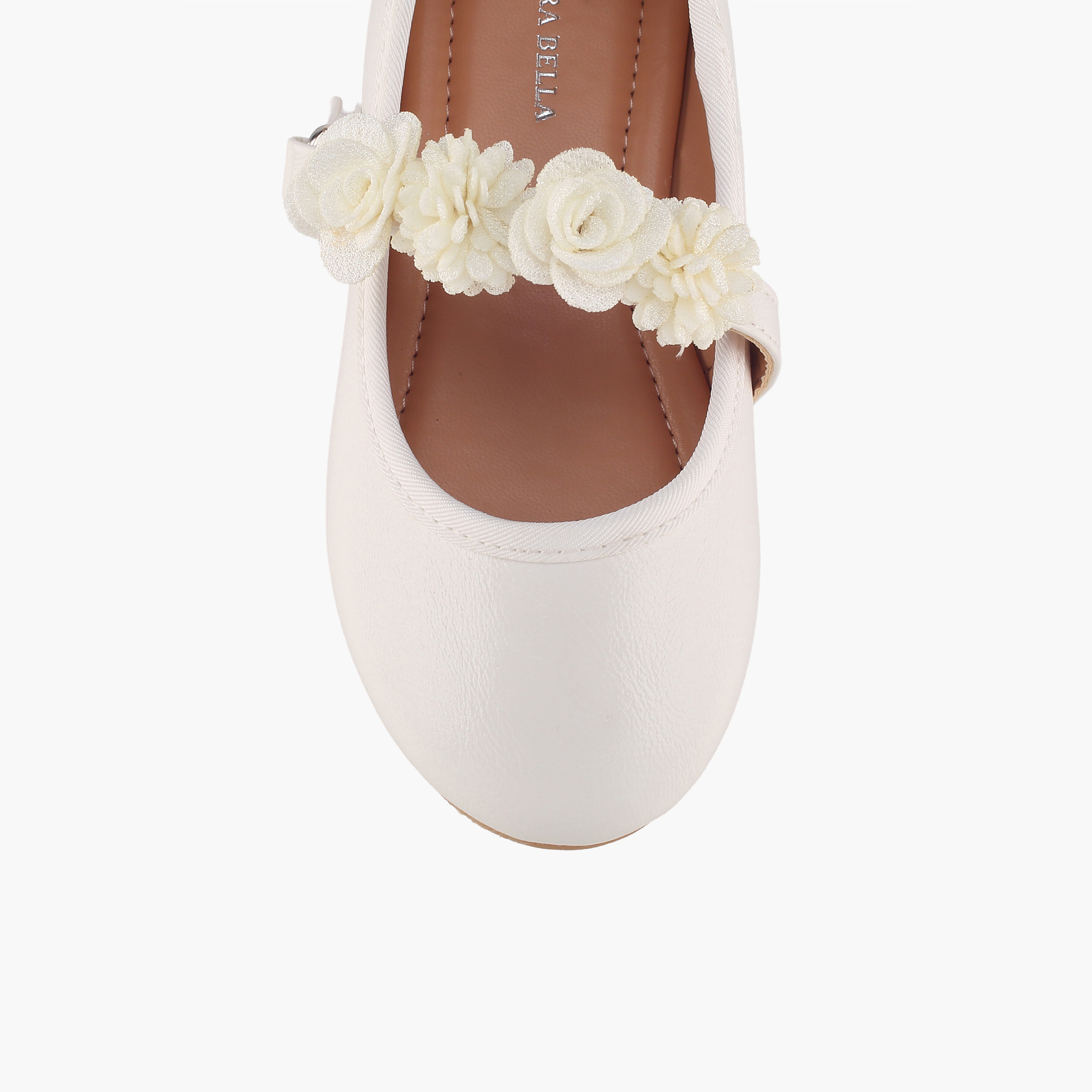 Flora Bella Girls Floral Accent Hook & Loop Ballerina Shoes-girls-shoes-maryjanes-image-4