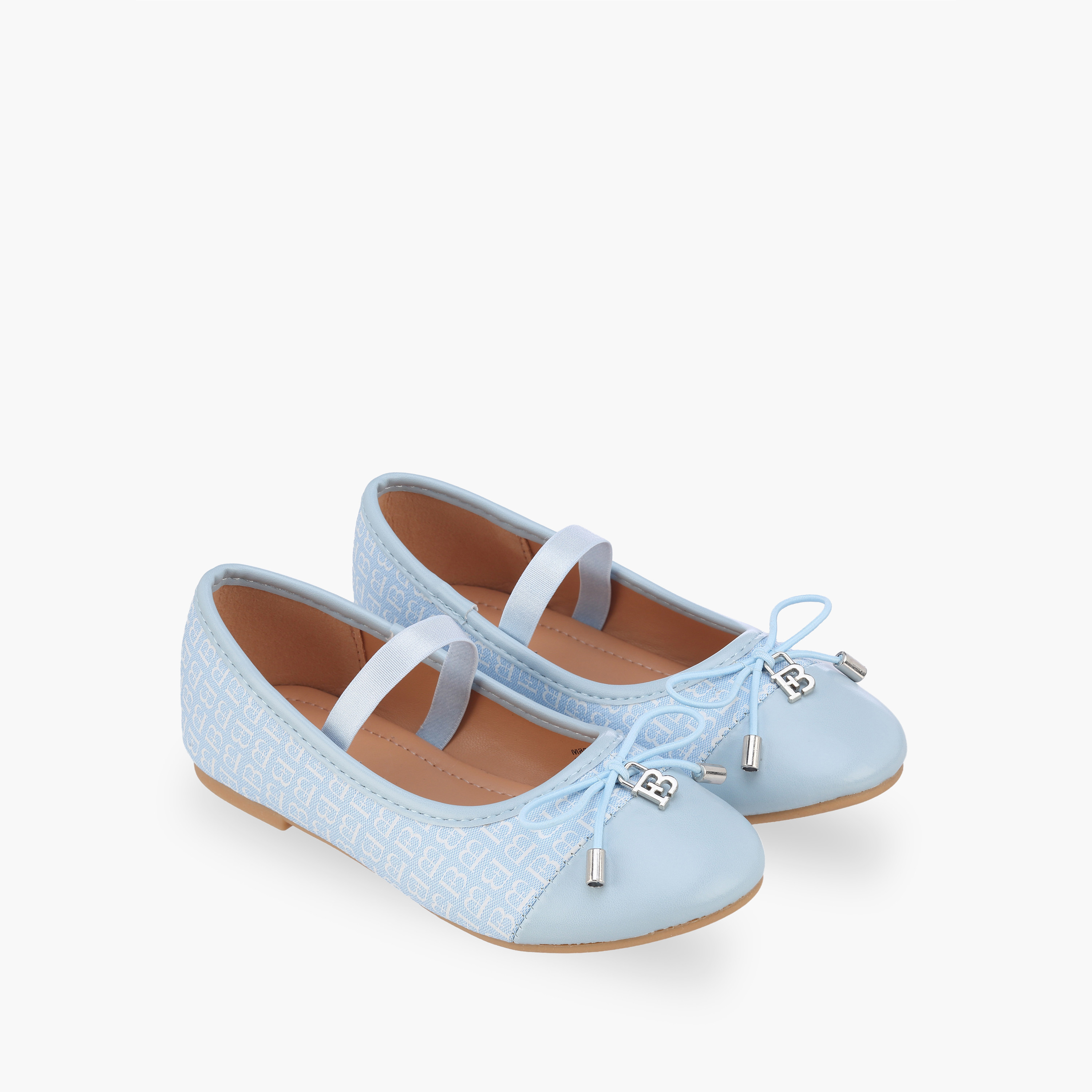 حذاء باليرينا بحزام مطاطي للبنات من فلورا بيلا-girls-shoes-ballerinas-image-1