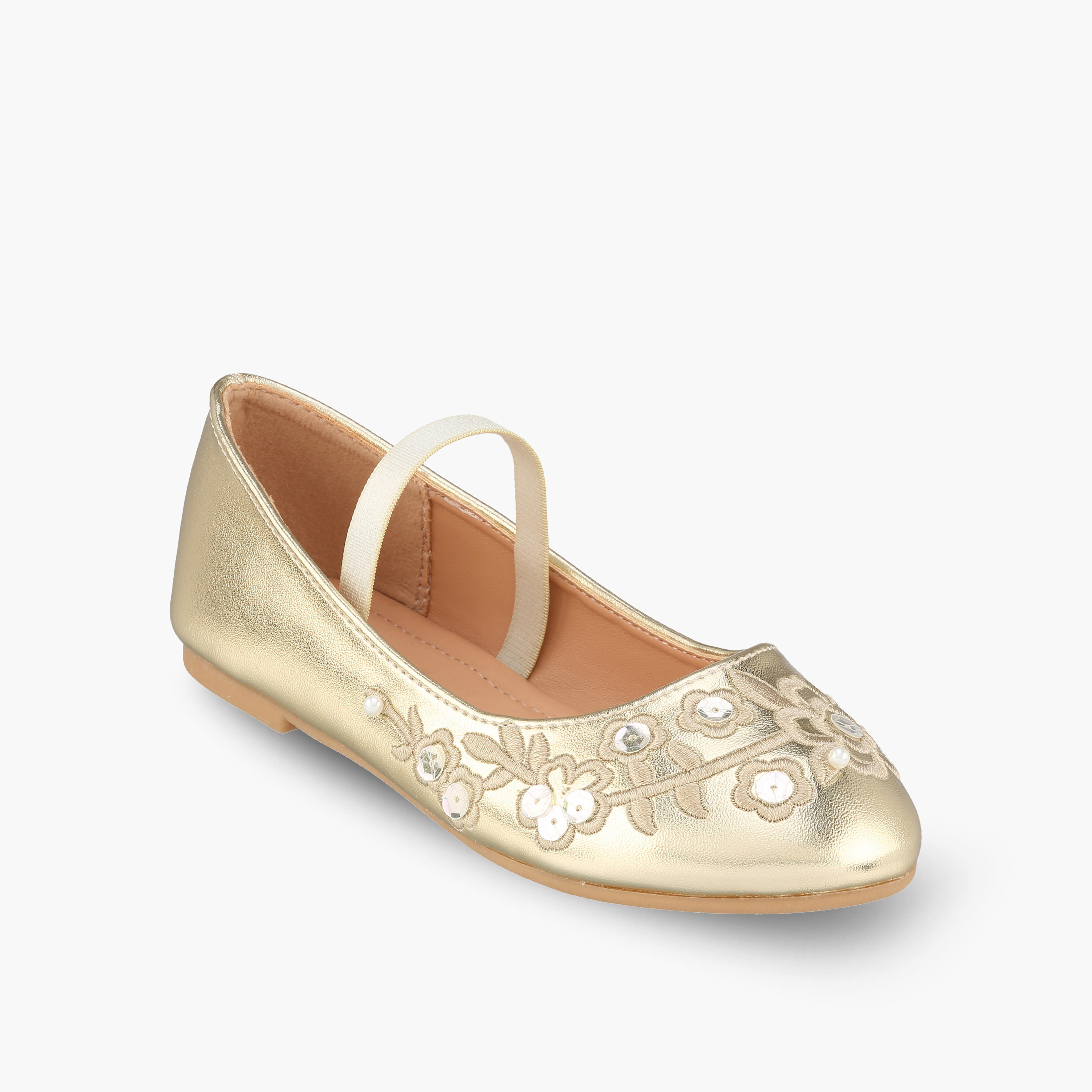 Flora Bella Girls Floral Embroidered Ballerina Shoes-girls-shoes-ballerinas-image-2