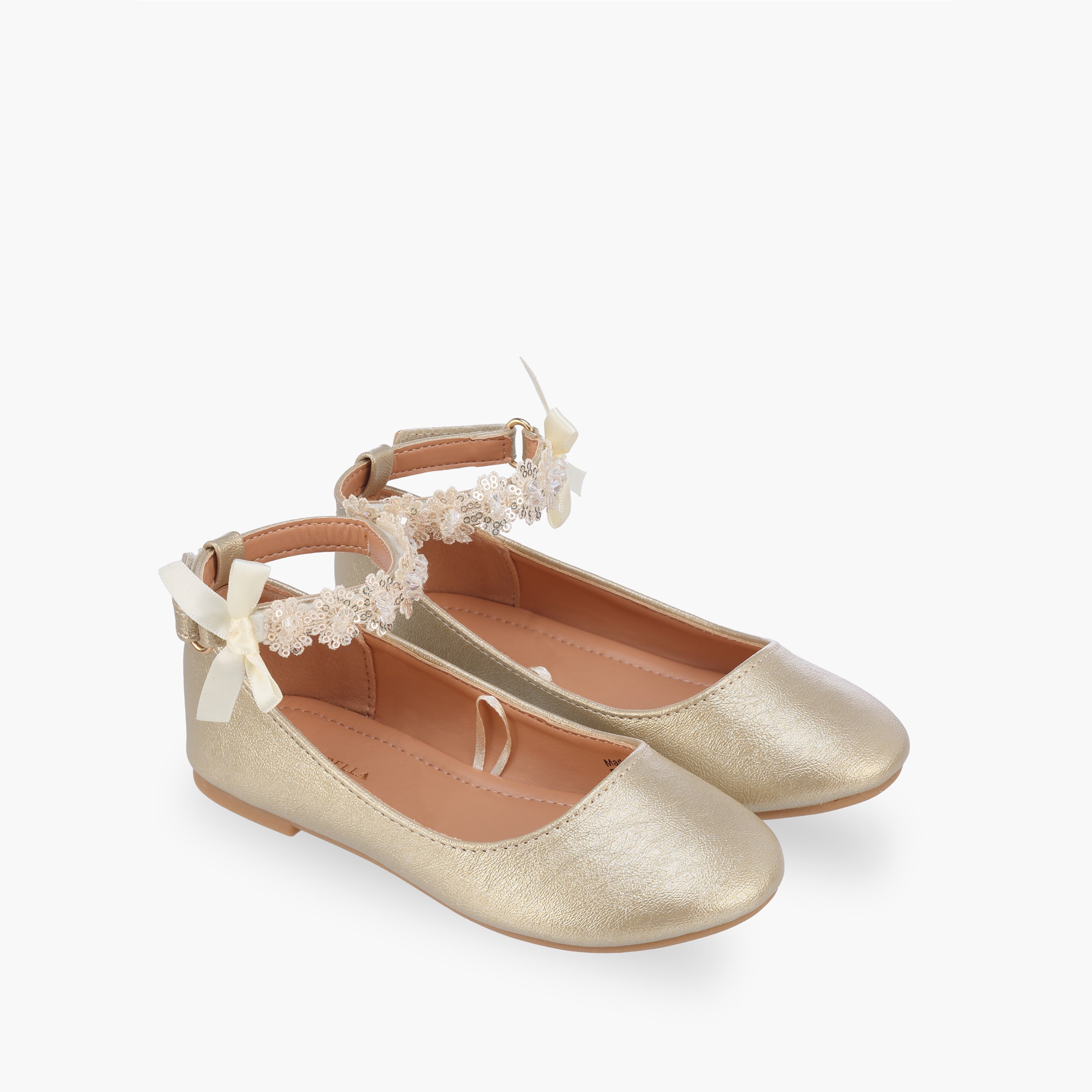 Flora Bella Girls Hook & Loop Ballerina Shoes-girls-shoes-ballerinas-image-1