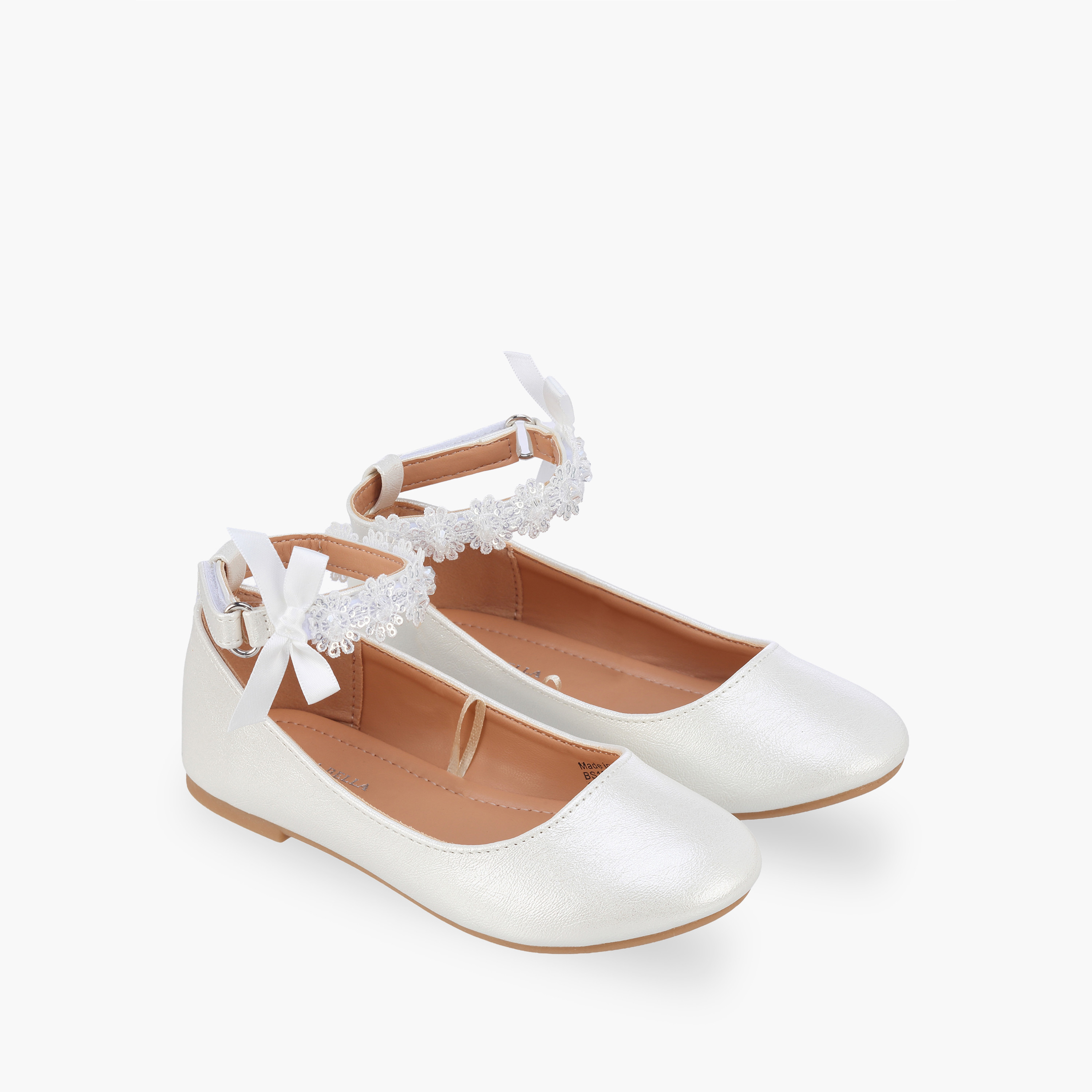 Flora Bella Girls Hook & Loop Ballerina Shoes-girls-shoes-ballerinas-image-1
