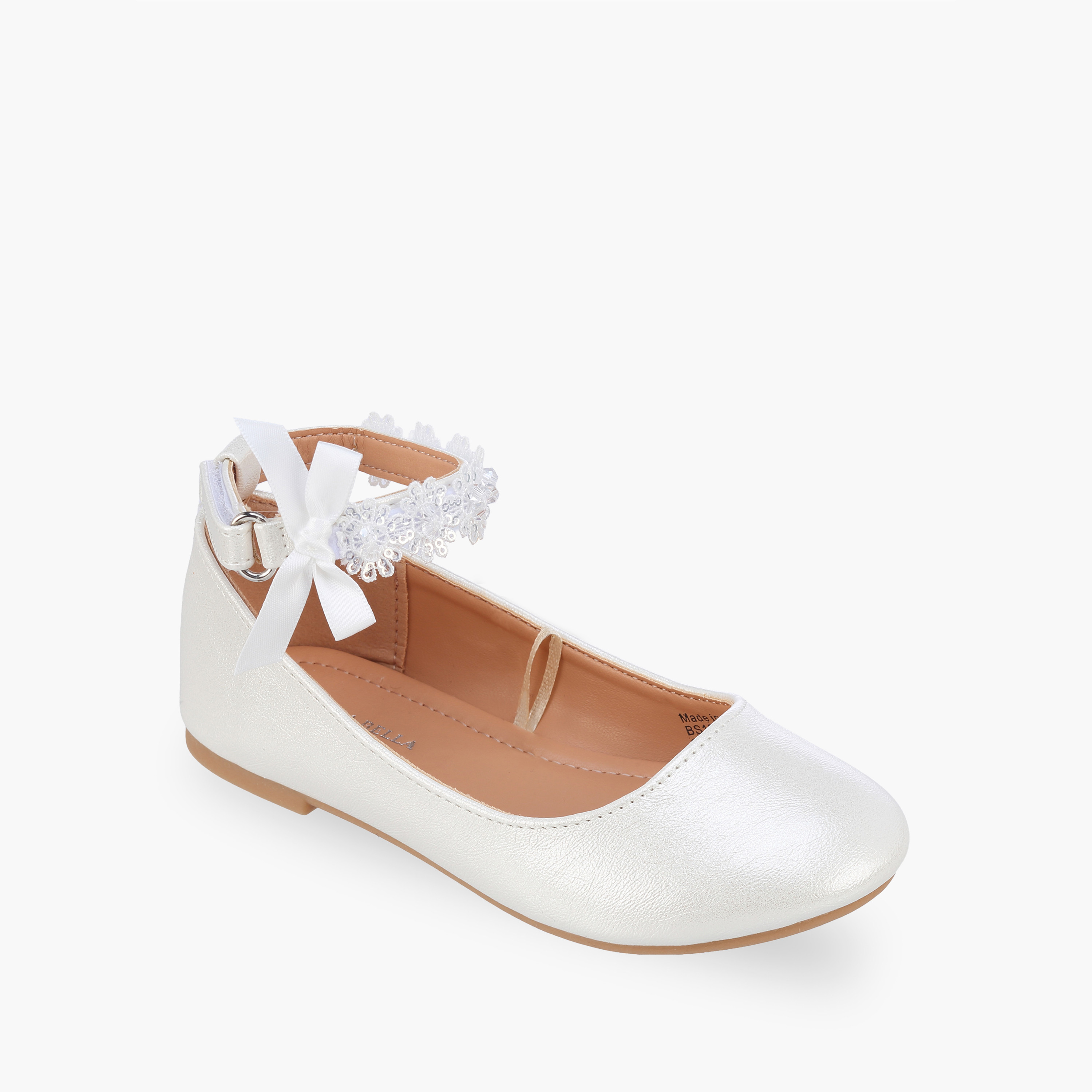 Flora Bella Girls Hook & Loop Ballerina Shoes-girls-shoes-ballerinas-image-2