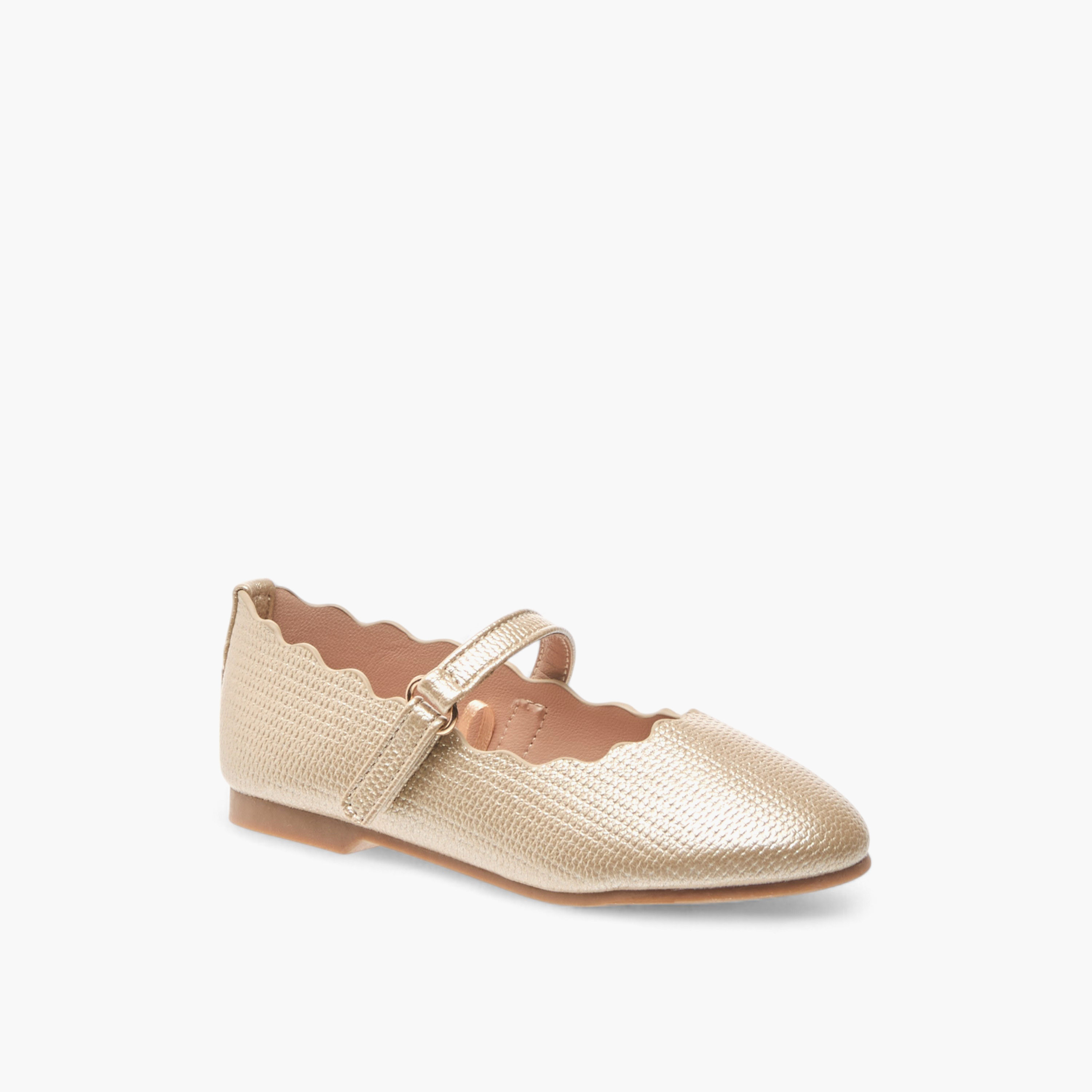 حذاء باليرينا بتفاصيل صدفية وشريط إغلاق من جونيورز-girls-shoes-maryjanes-image-2