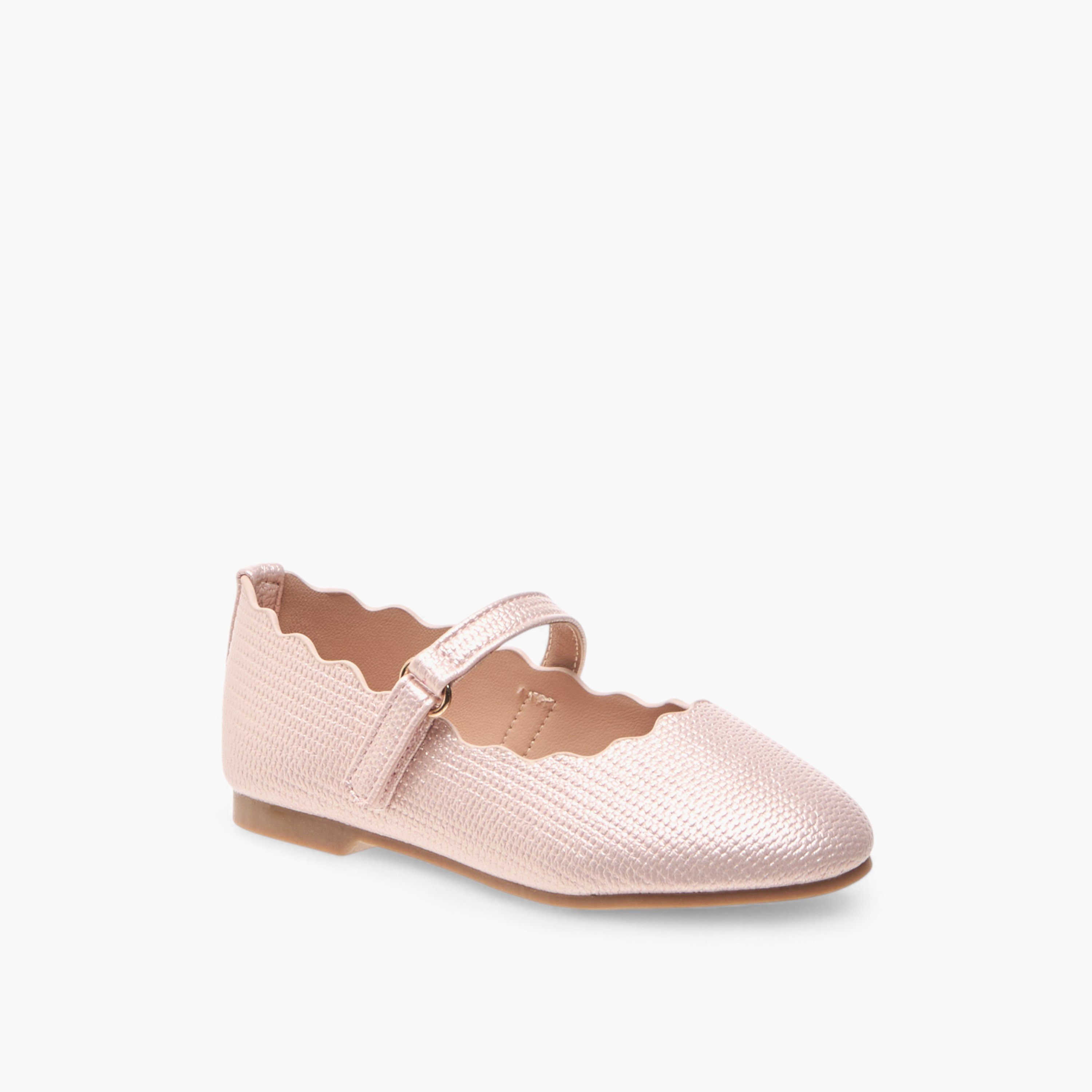 حذاء باليرينا بتفاصيل صدفية وشريط إغلاق من جونيورز-girls-shoes-maryjanes-image-2